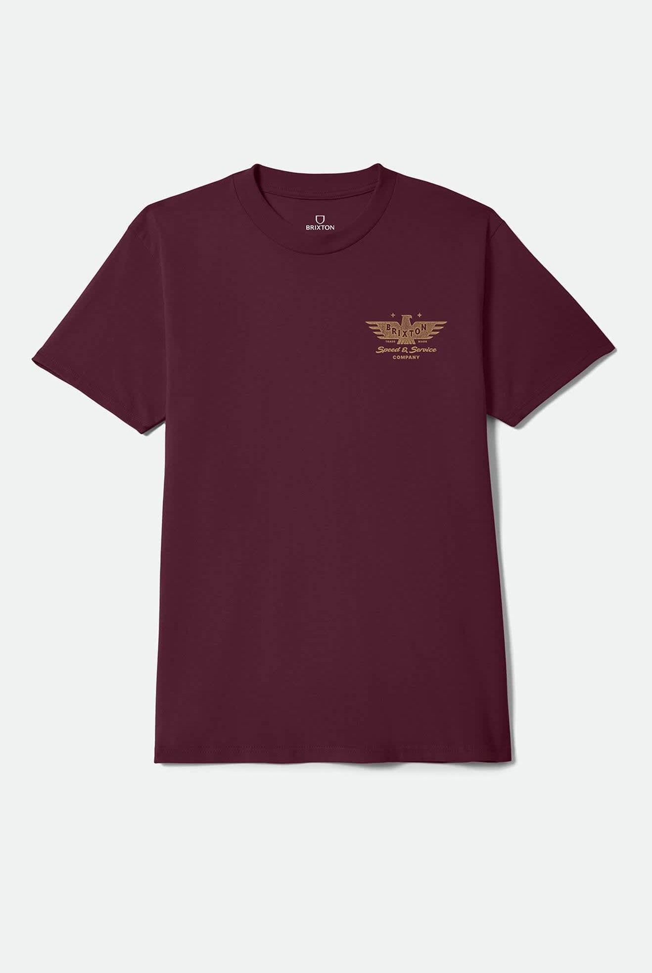 Men's Ewing Standard T-Shirt in the color Burgundy - Front Product View