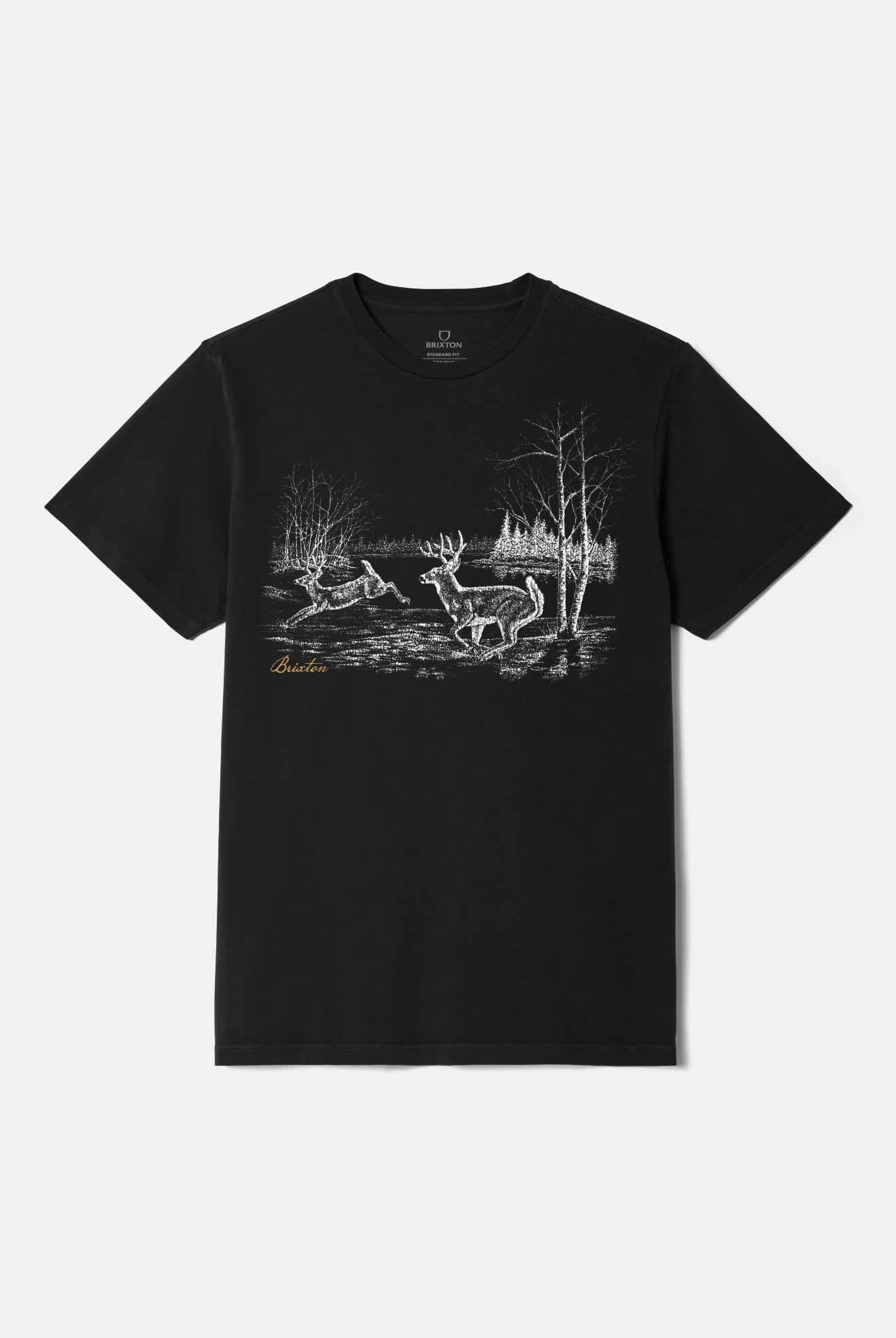Men's Gallop S/S Standard T-Shirt in the color Black Worn Wash - Front Product View