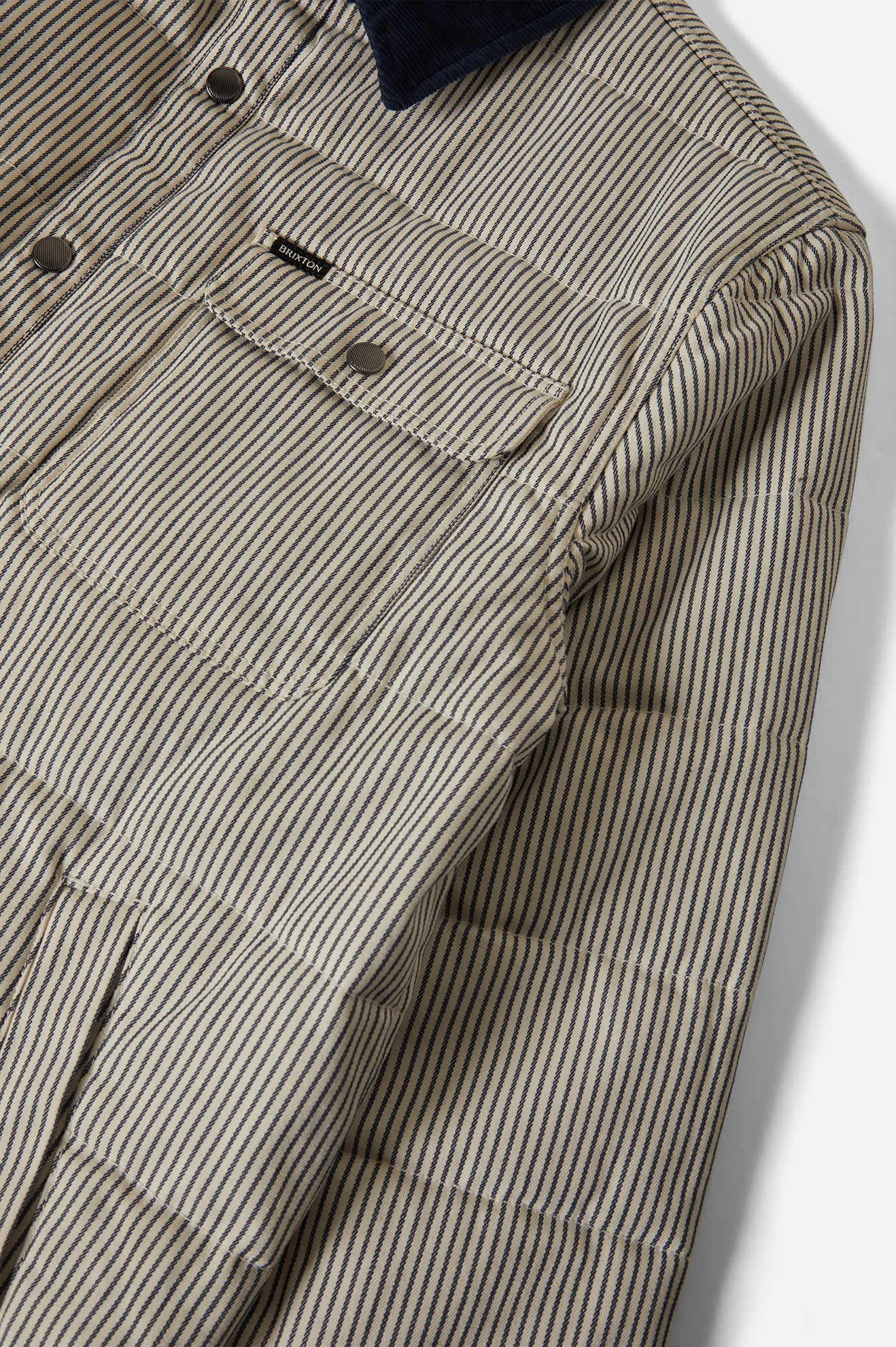 Men's Cass Jacket in the color Whitecap/Mood Indigo Hickory S - Additional Laydown image