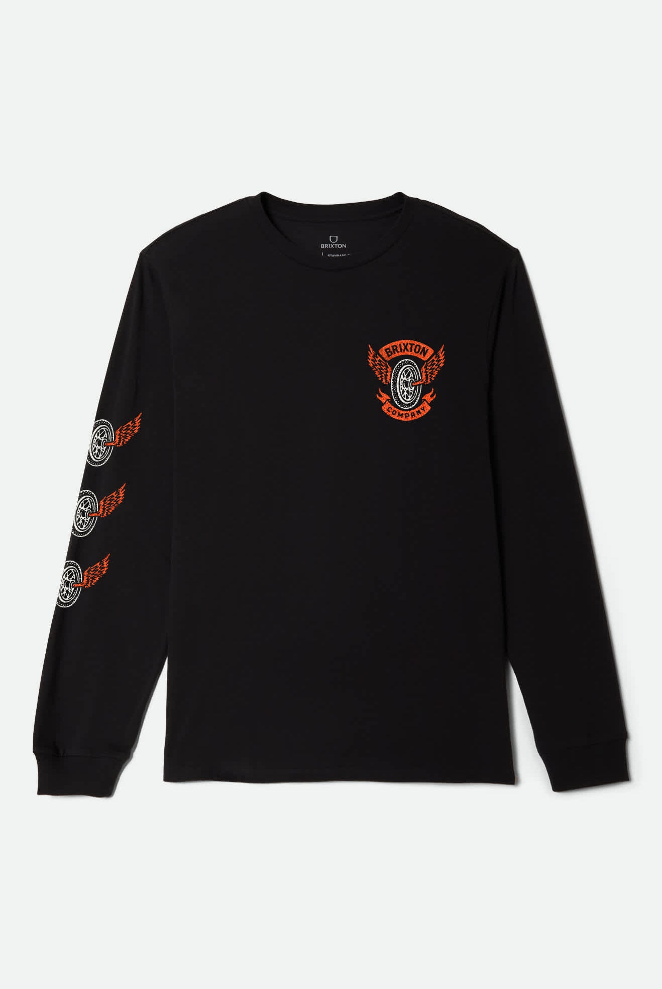 Men's Payson Standard L/S T-Shirt in the color Black - Front Product View