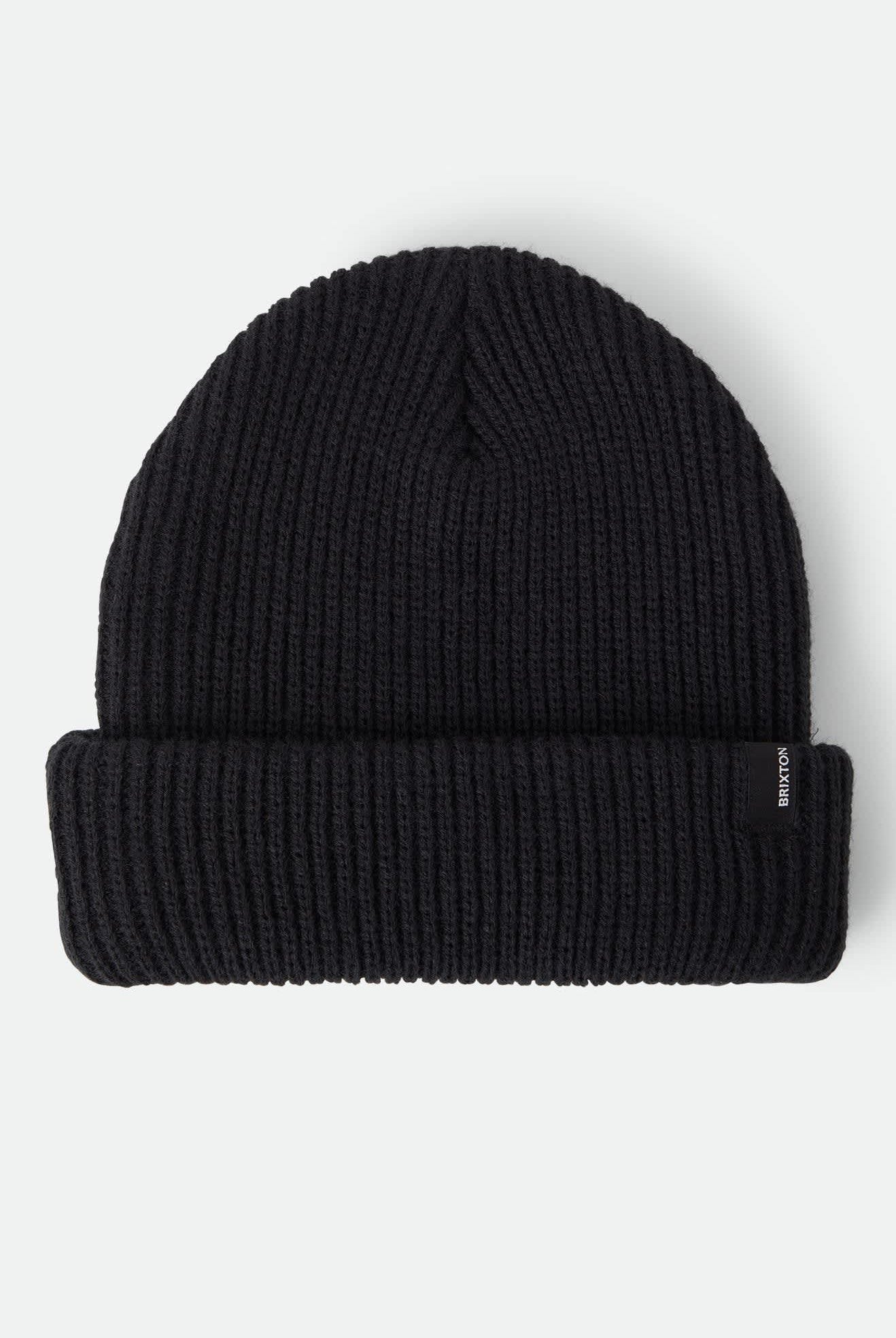 Unisex Chunky Heist Beanie in the color Black - Front Product View