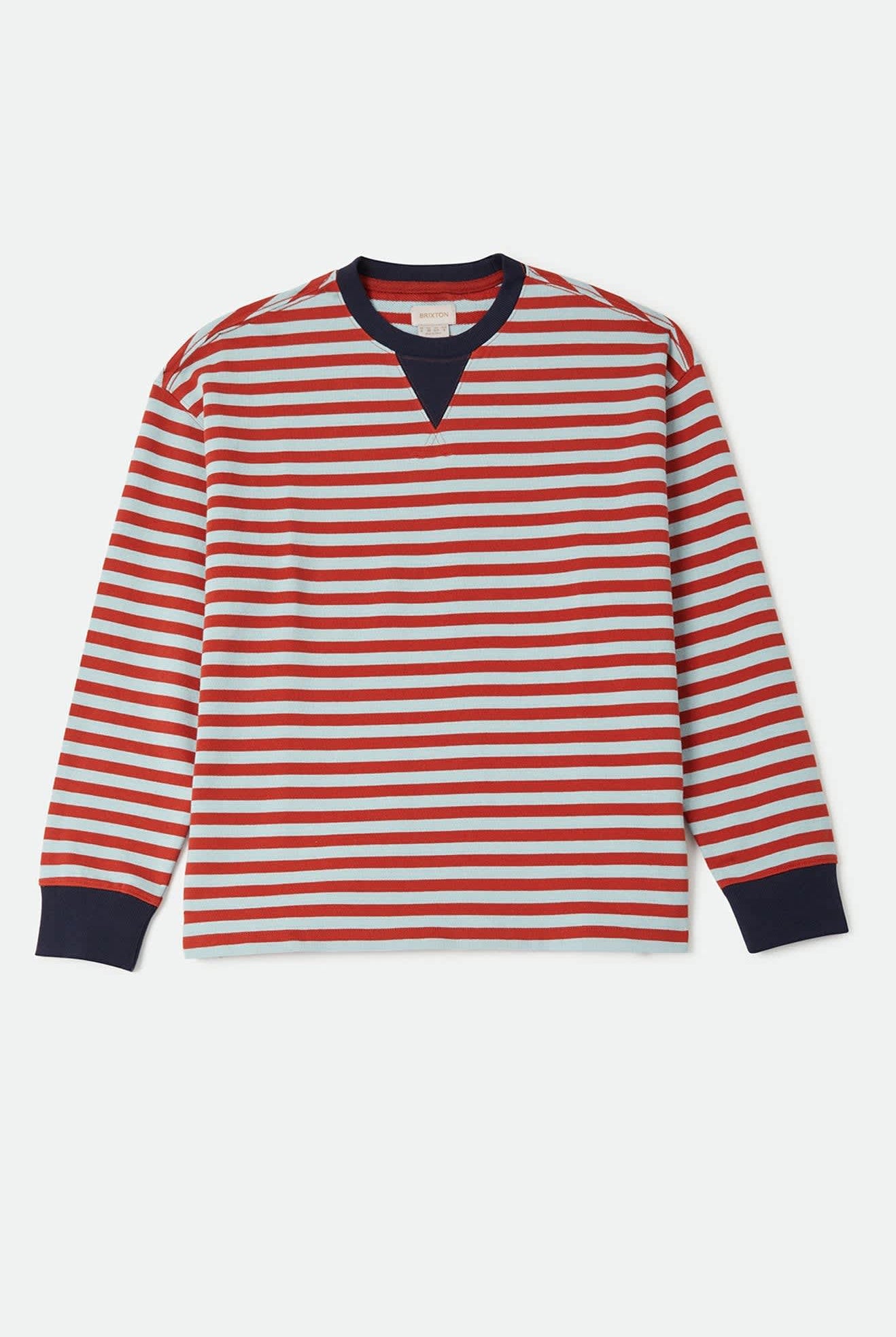 Women's Retro Rugby Polo in the color Sea Grass/Rust - Front Product View