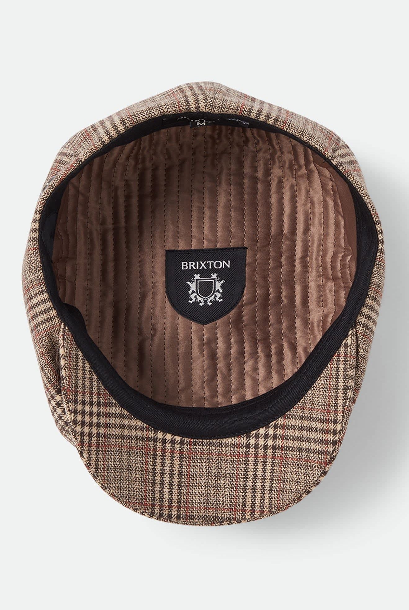 Unisex Brood Newsboy Cap in the color Brown/Tan/Red Plaid - Additional Laydown image