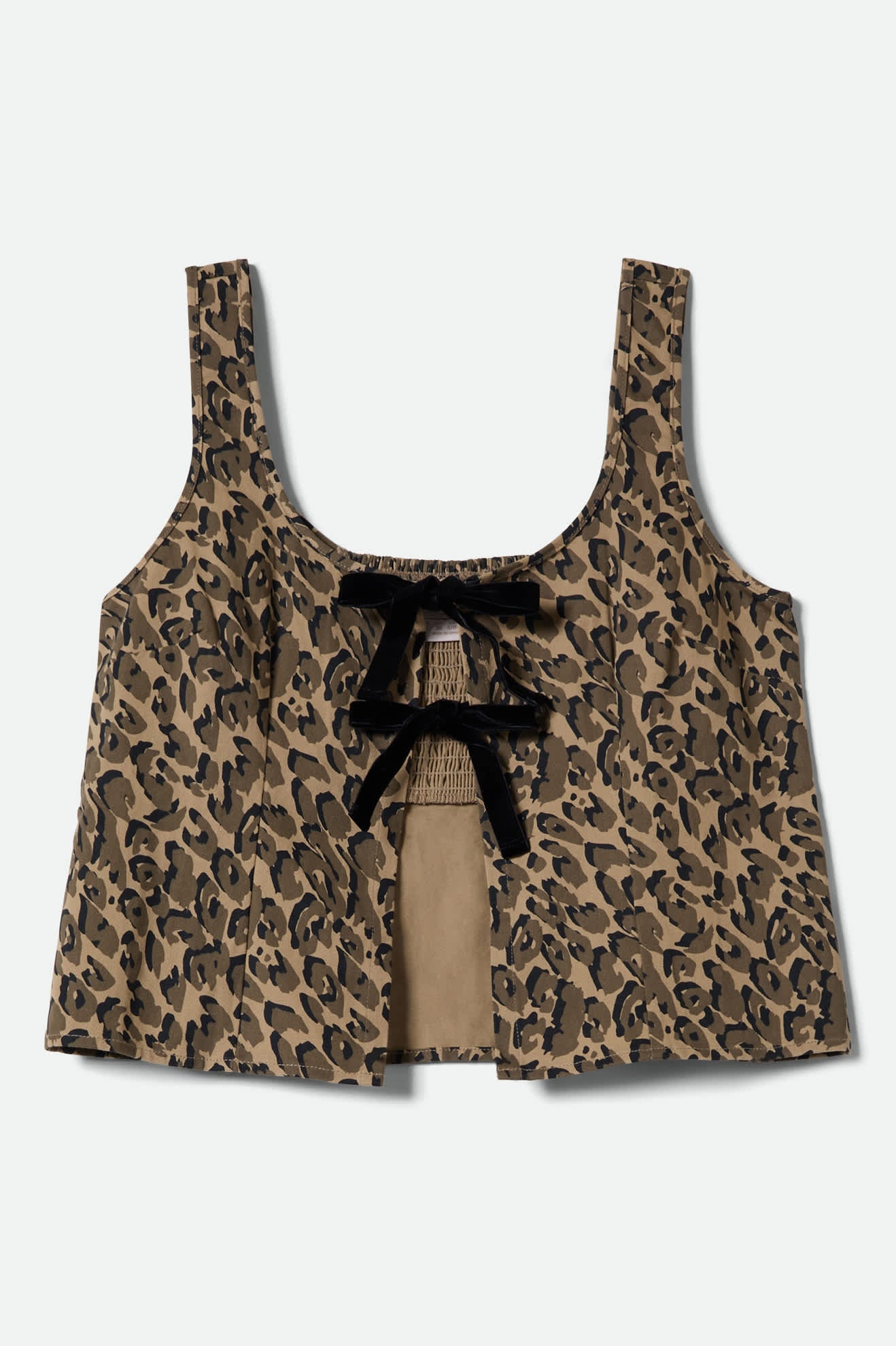 Women's Magnolia Tie Top in the color Brown Cheetah - Front Product View