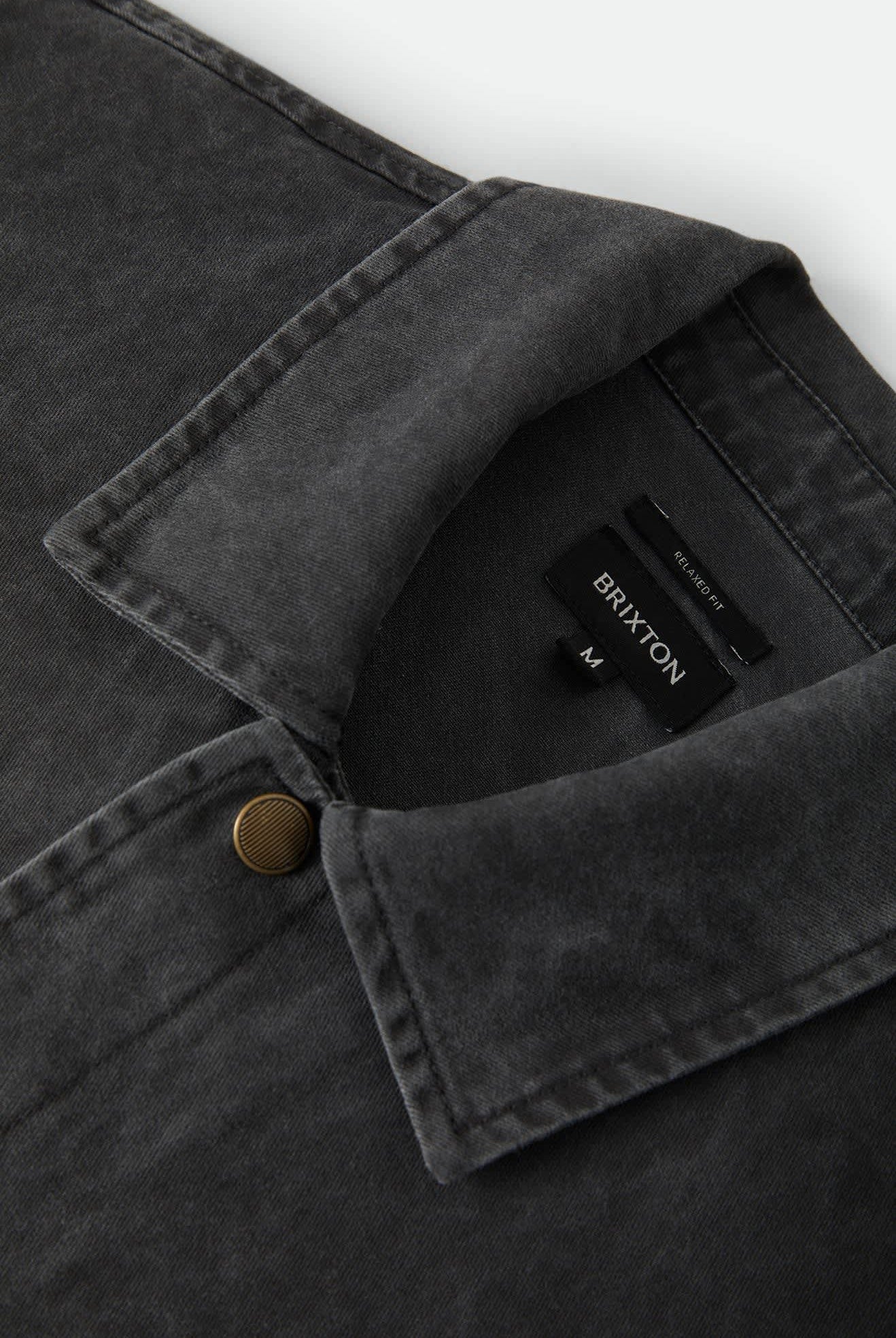 Men's Painters Jacket in the color Washed Black - Additional Laydown image