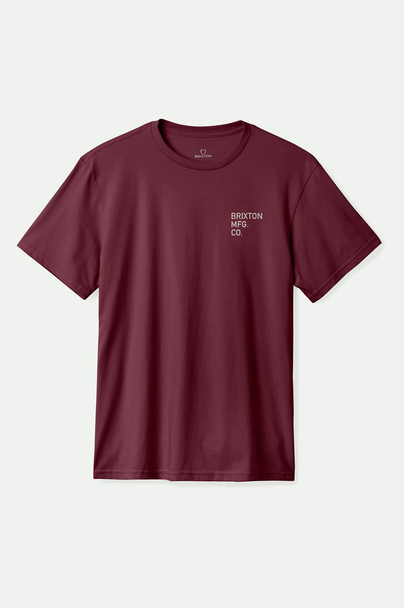 Men's Gage S/S T-Shirt in the color Port Worn Wash - Front Product View