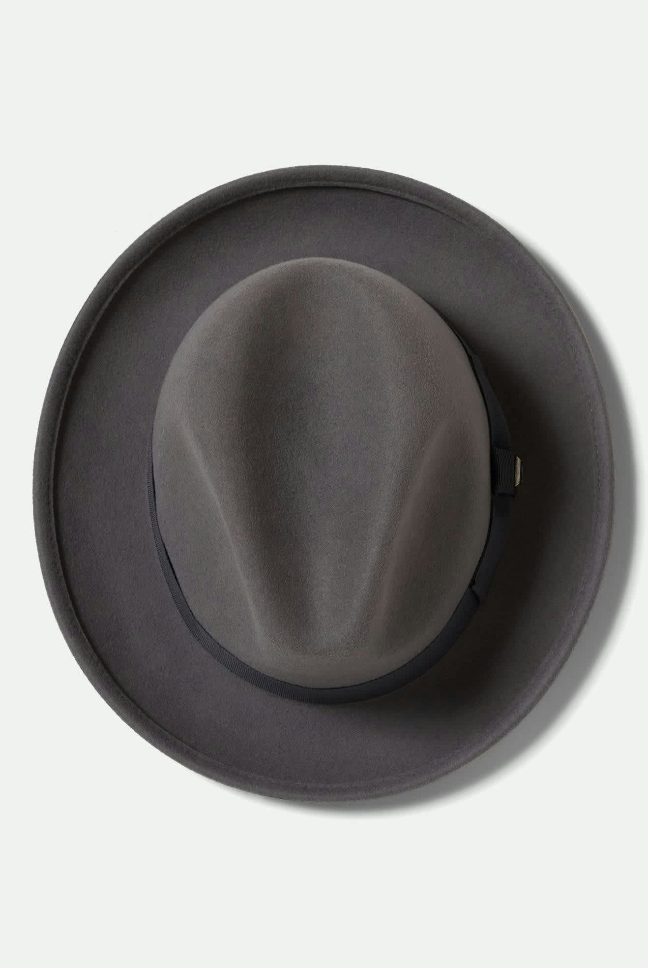 Unisex Horton Convertabrim Packable Fedora in the color Grey/Charcoal - Additional Laydown image