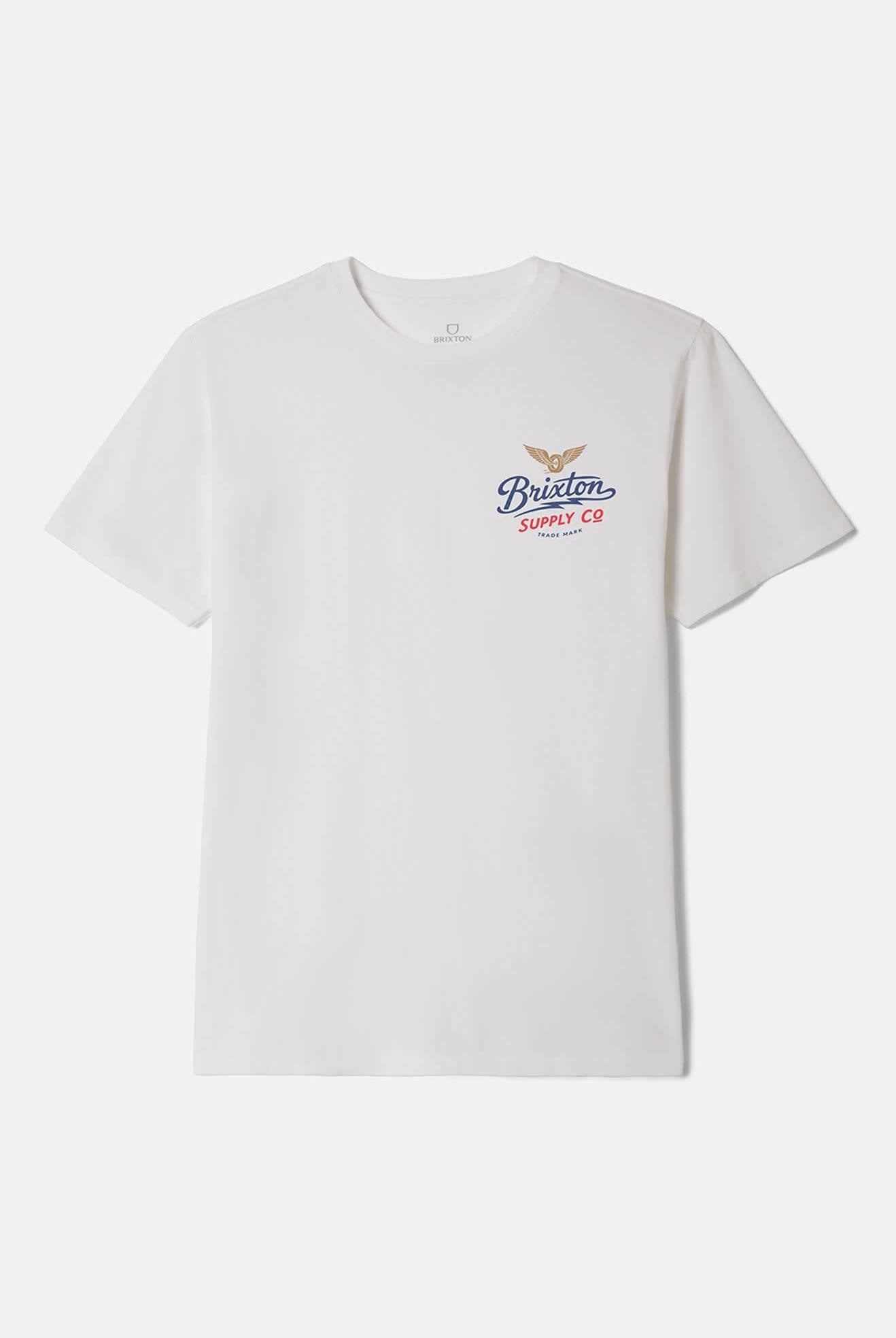 Men's Wing And Wheel Supply Short Sleeve Standard T-Shirt in the color White - Front Product View