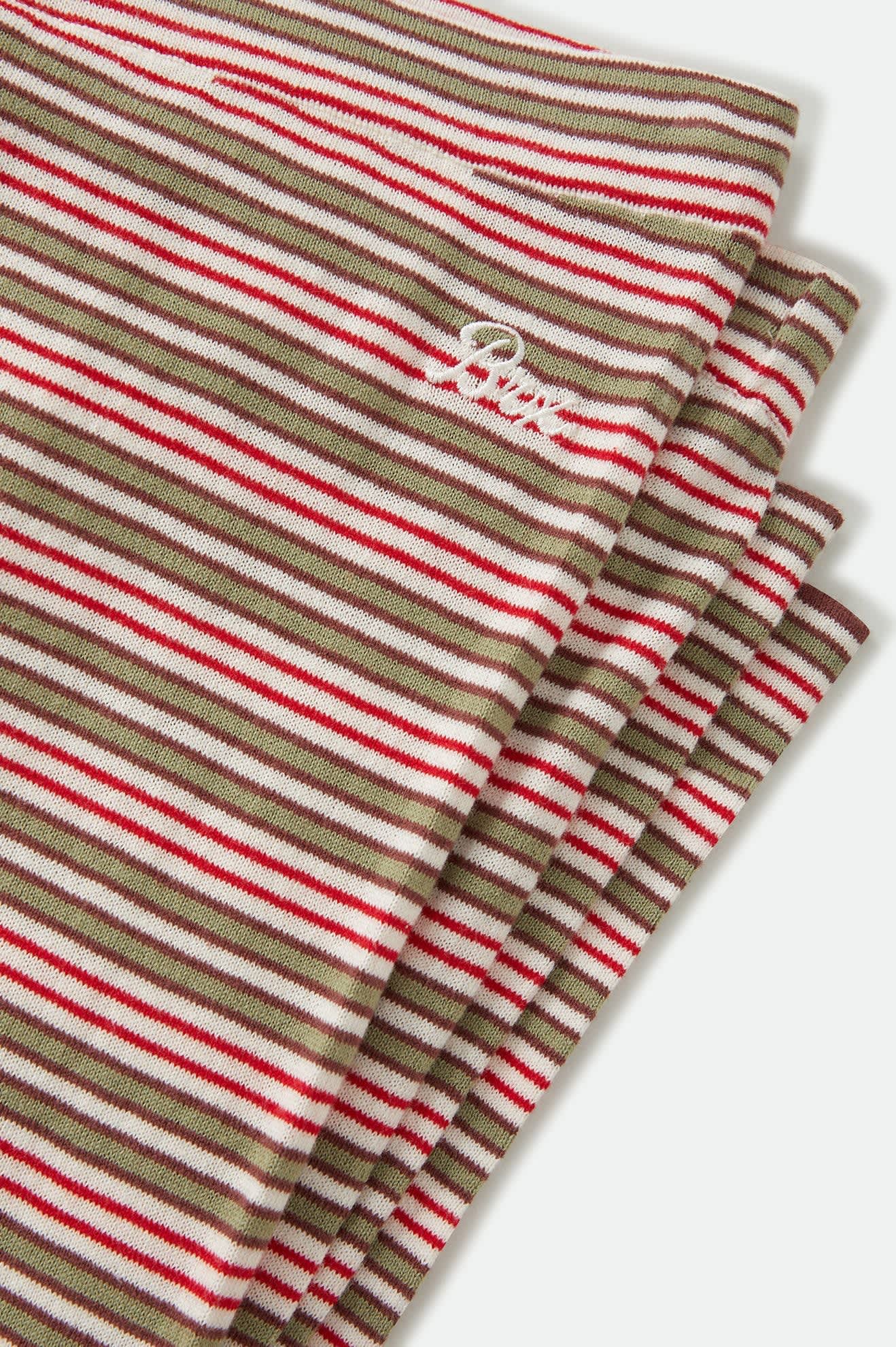 Women's Siesta Stripe Knit Pant in the color Green Multi Stripe - Additional Laydown image