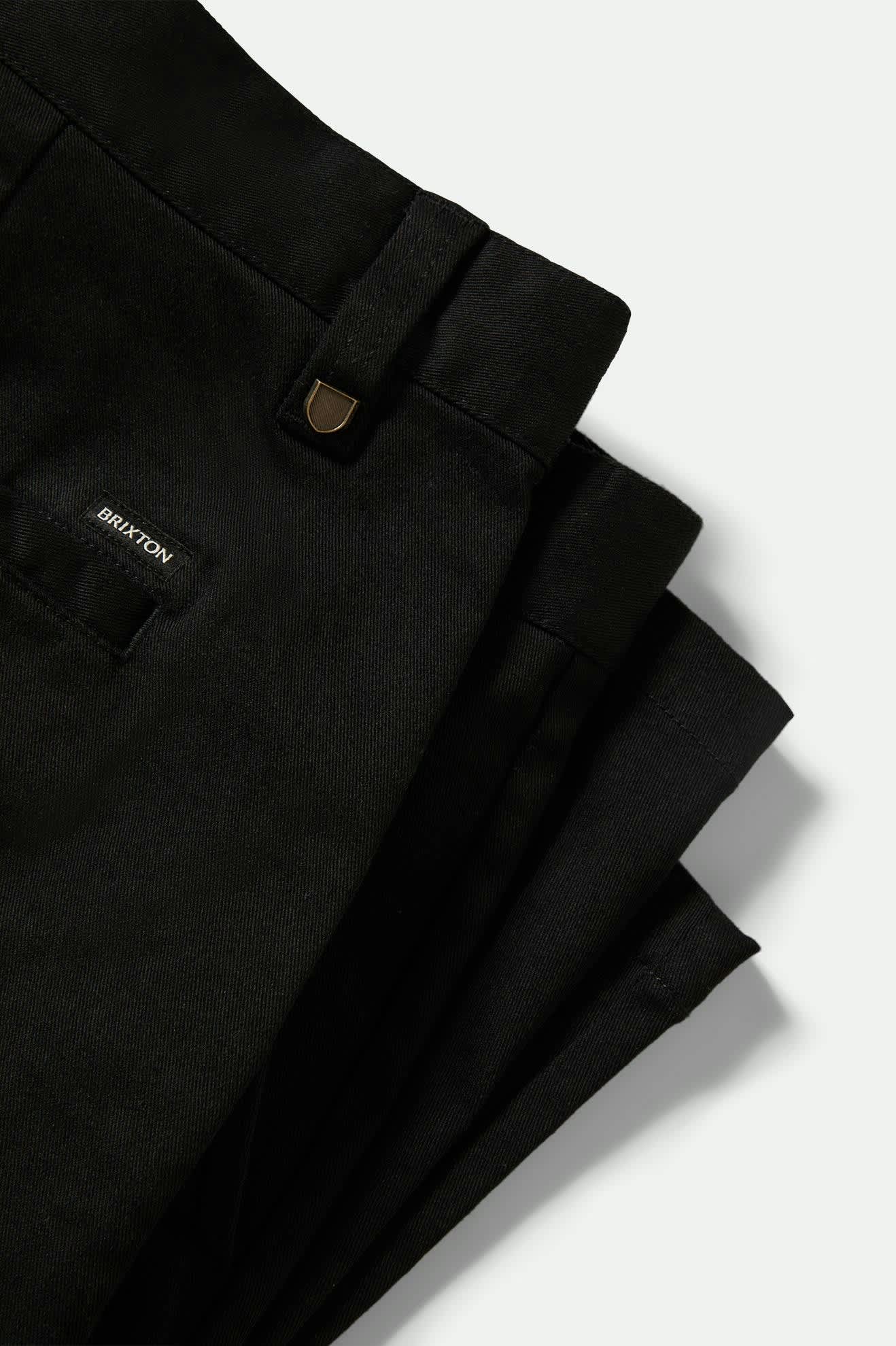 Men's Choice Chino Baggy Short in the color Black - Additional Laydown image