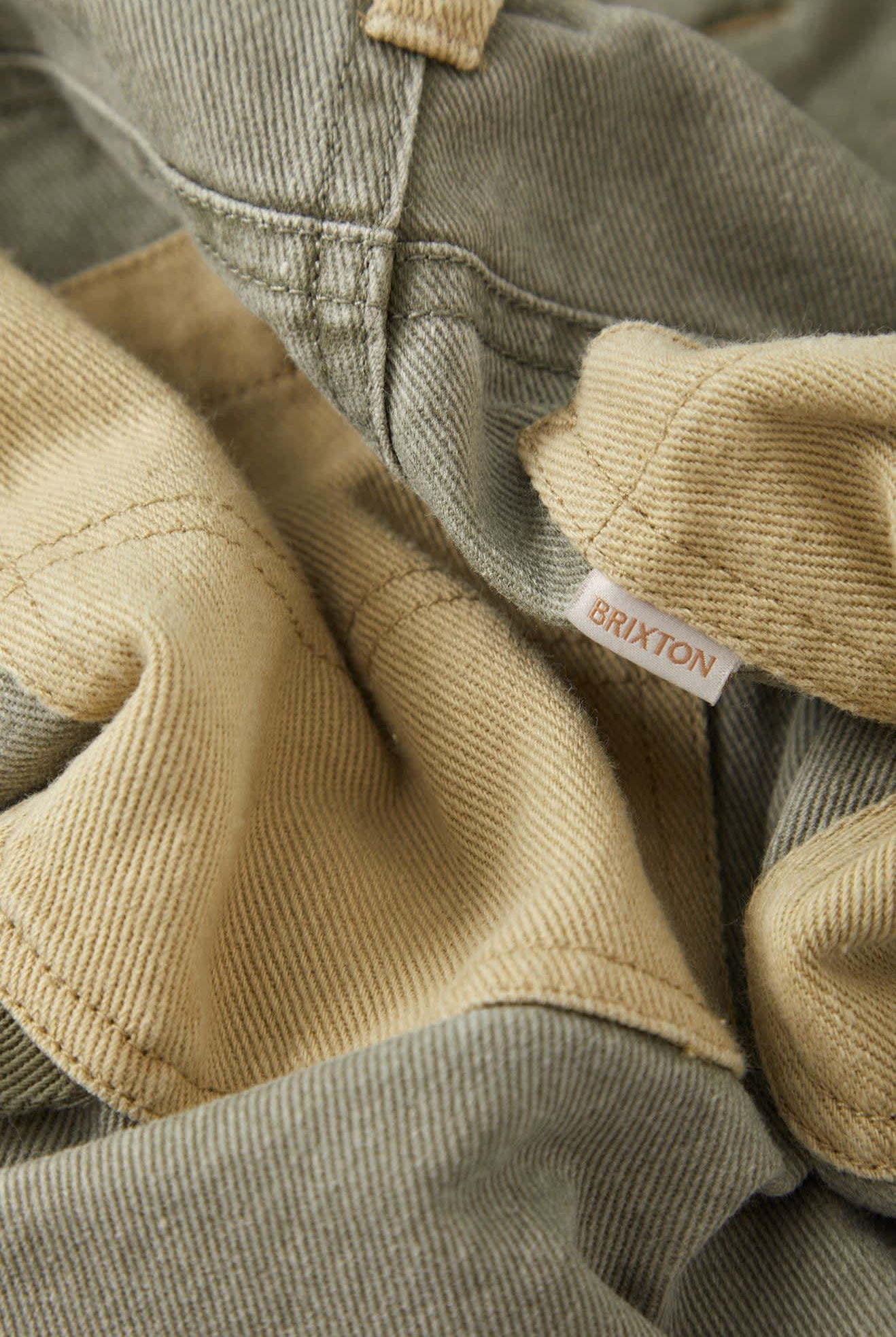 Women's Essex Patchwork Painter Pant in the color Vintage Olive Patchwork - Additional Laydown image