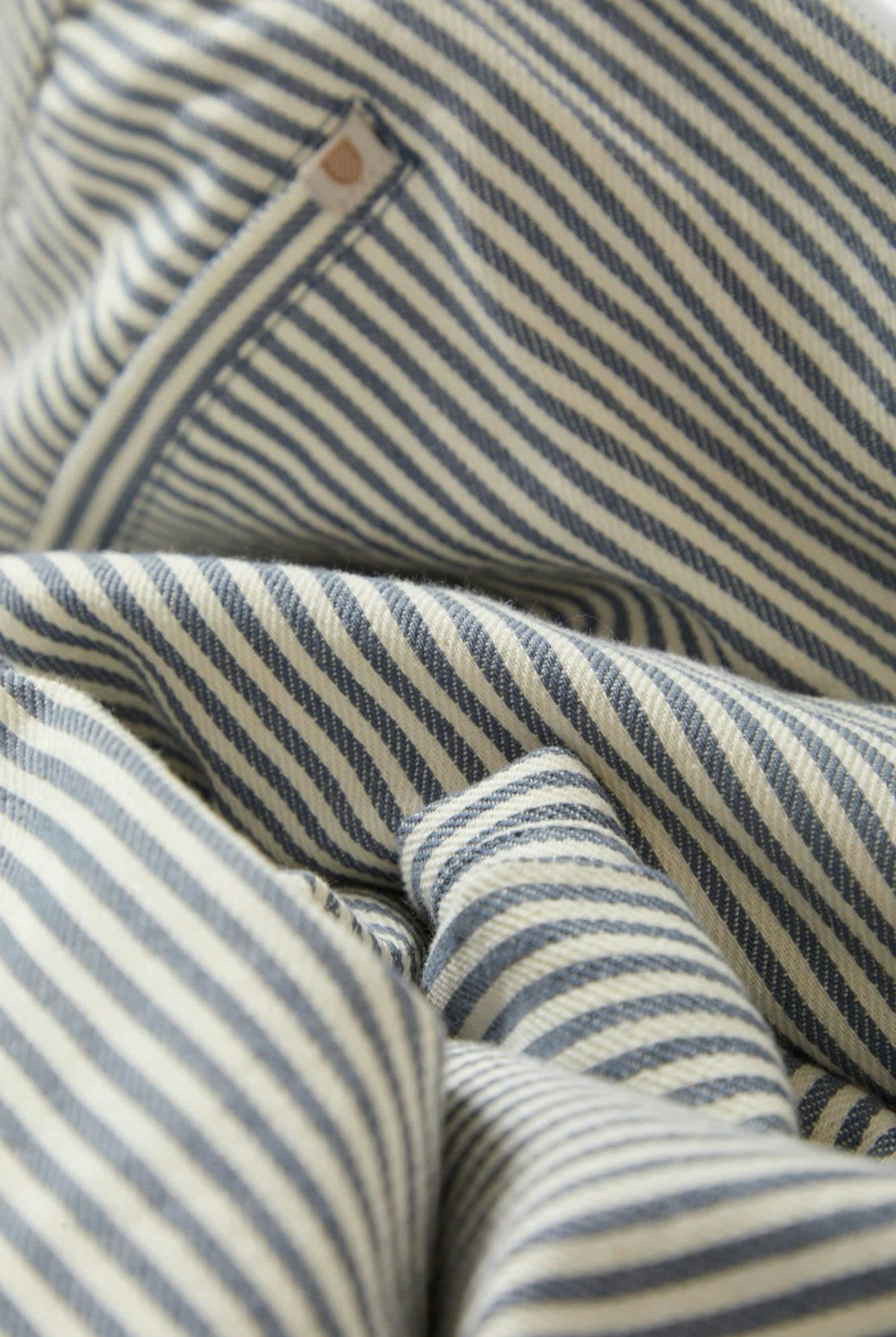 Women's Bedford Pant in the color Azure Blue Pinstripe - Additional Laydown image