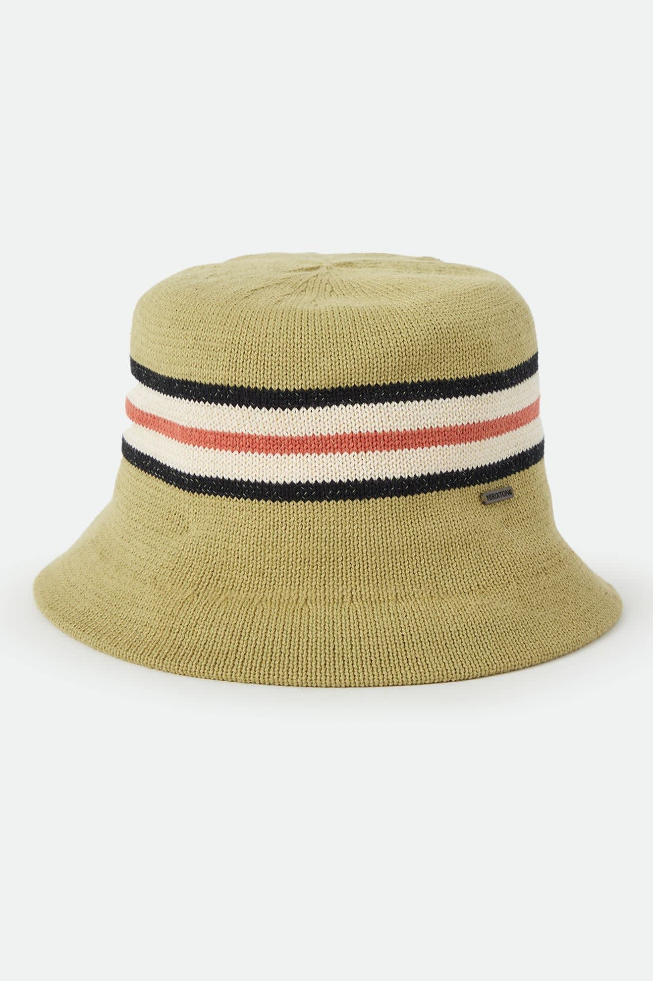 Unisex Redding Knit Packable Hat in the color Green Multi Stripe - Front Product View