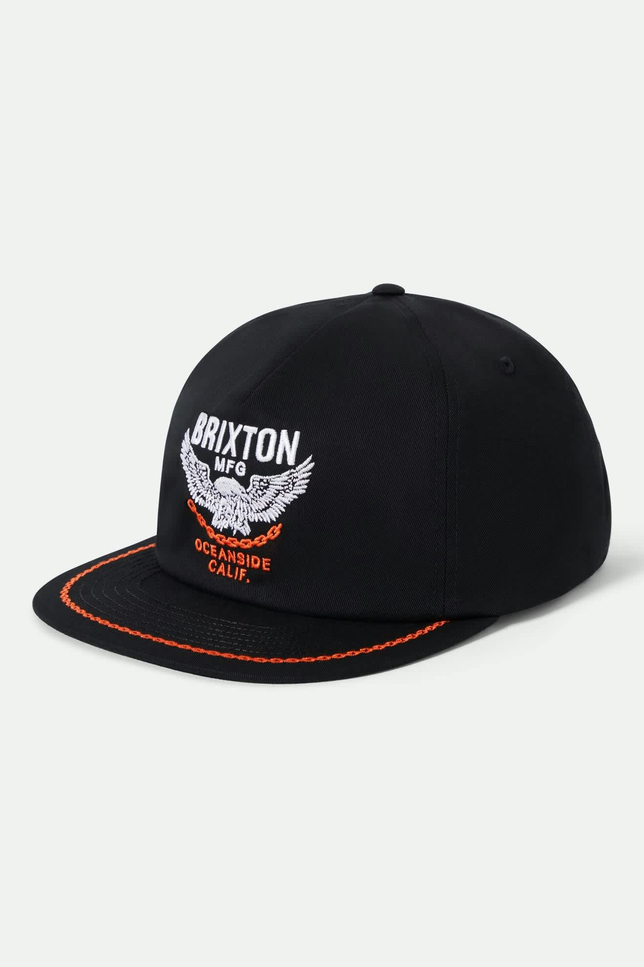 Unisex Waller Snapback in the color Black - Front Product View