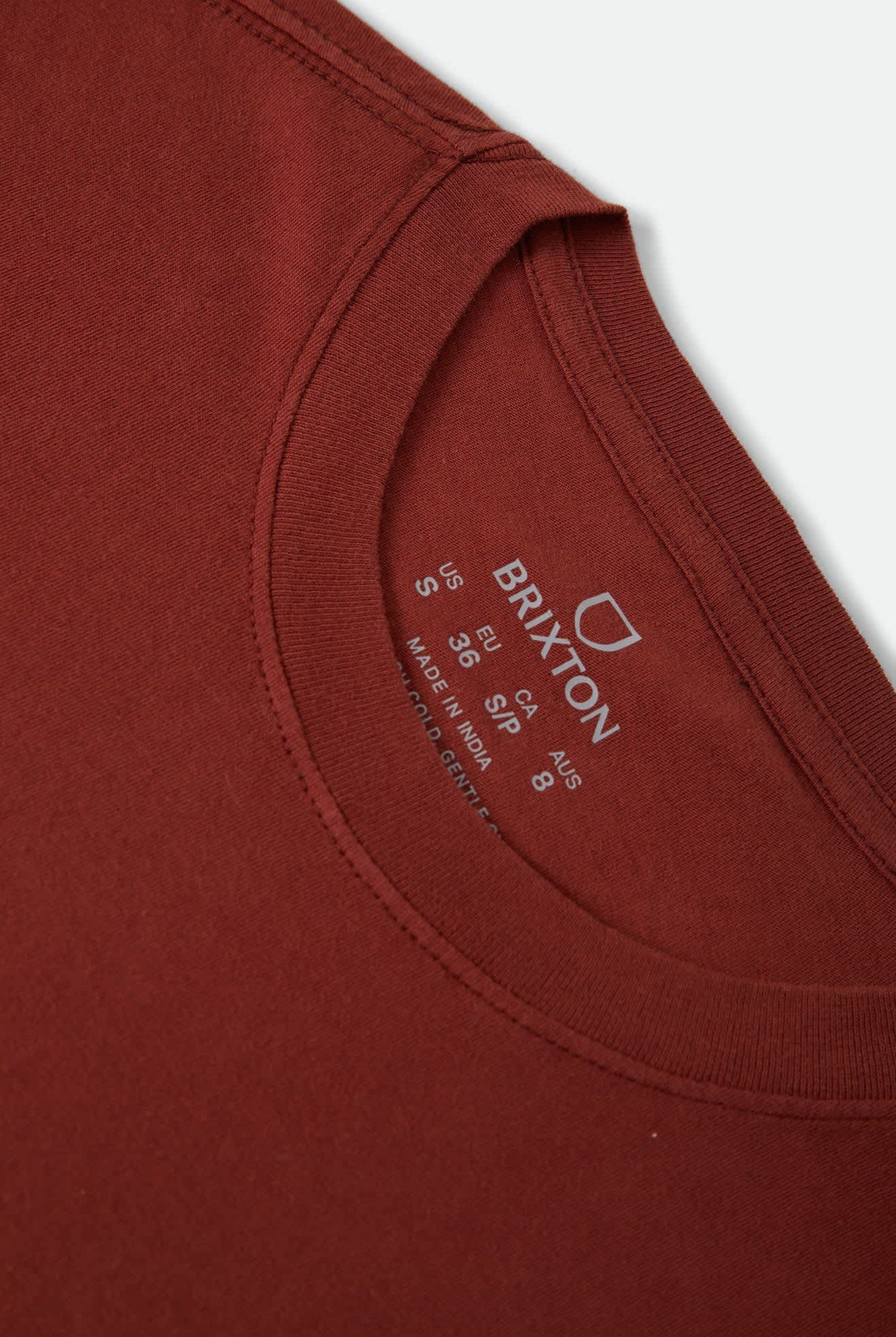 Women's Great Springs Slim Crew T-Shirt in the color Dark Brick - Additional Laydown image