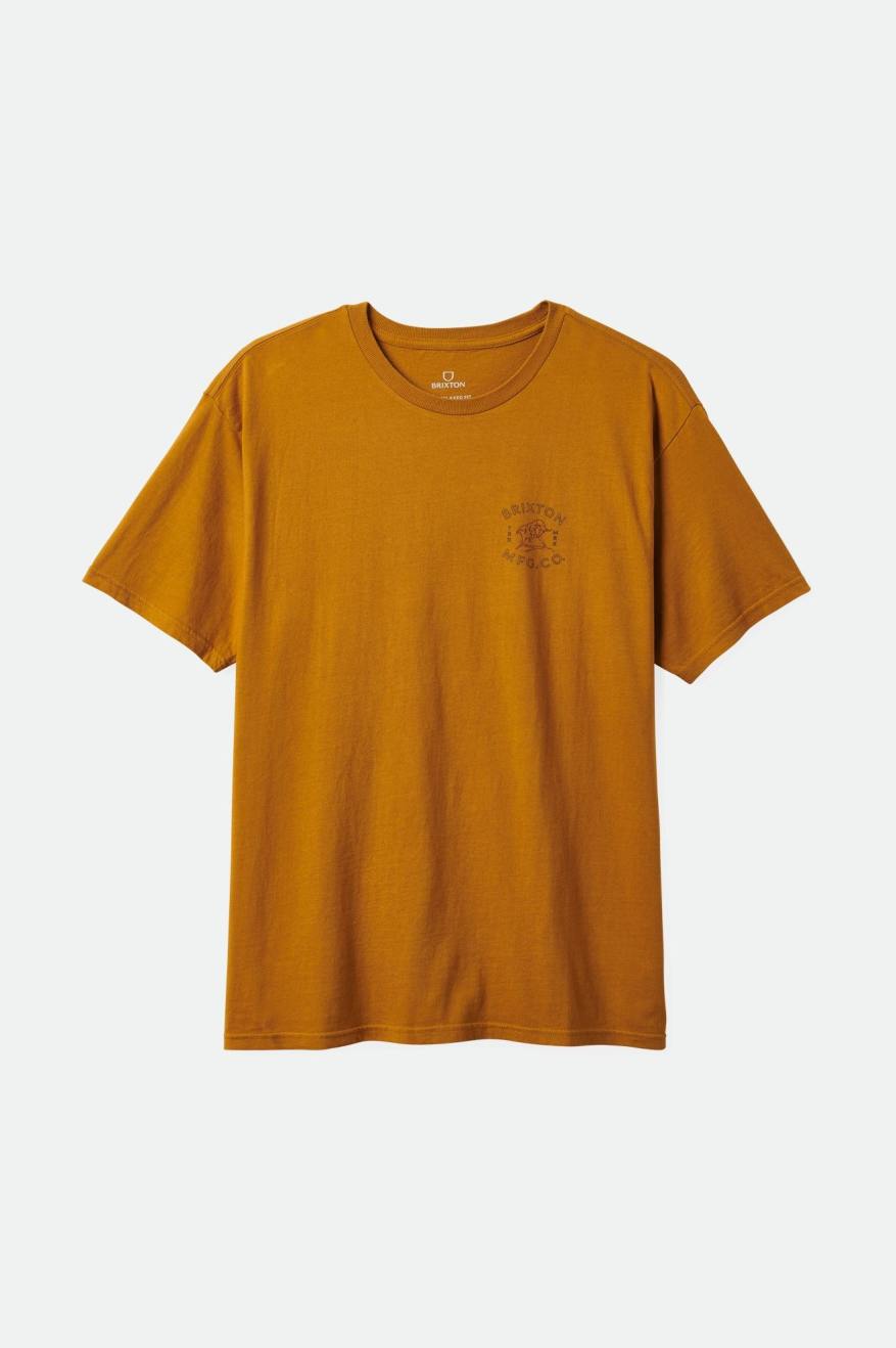 Bryden S/S Relaxed Tee - Golden Brown Classic Wash