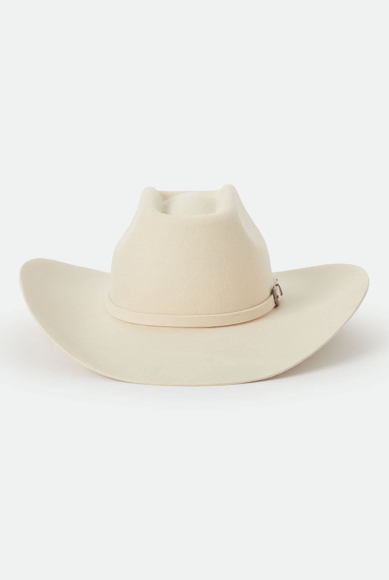 Unisex Prescott Brick Top Cowboy Hat in the color Wax Paper - Additional Laydown image