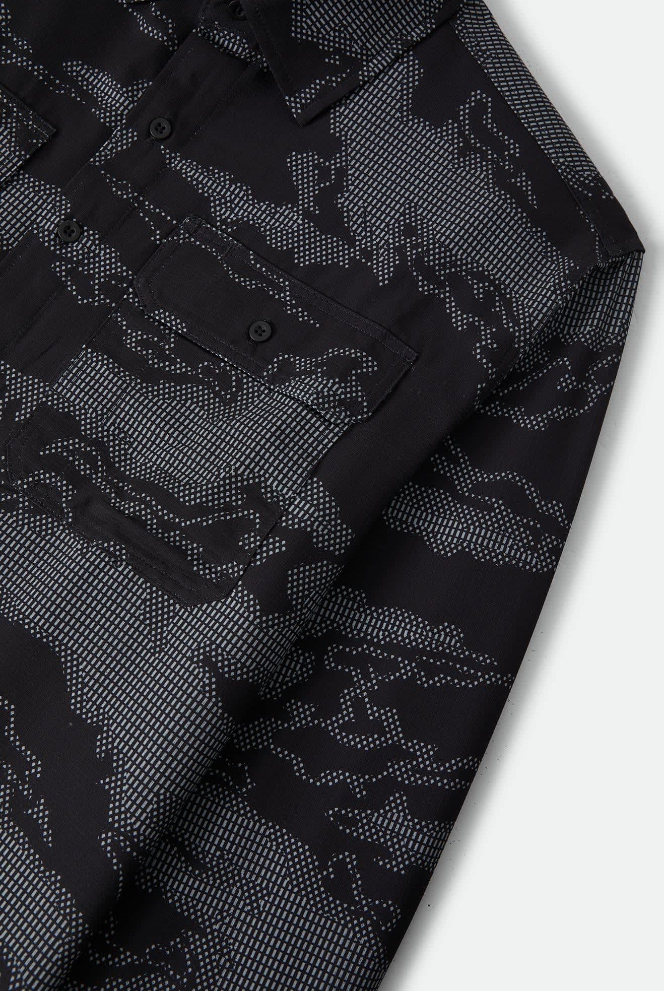 Men's Journey Lightweight Shirt in the color Black Camo - Additional Laydown image