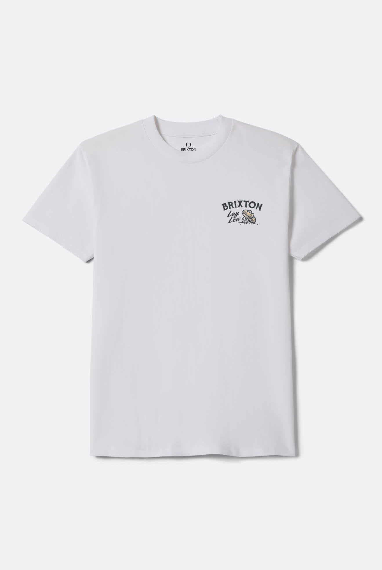Men's Lay Low Standard T-Shirt in the color White - Front Product View