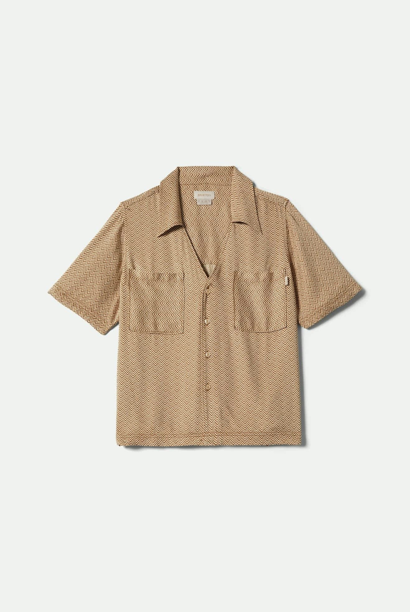 Women's Hudson Lounge S/S Shirt in the color Washed Copper/Whitecap - Front Product View