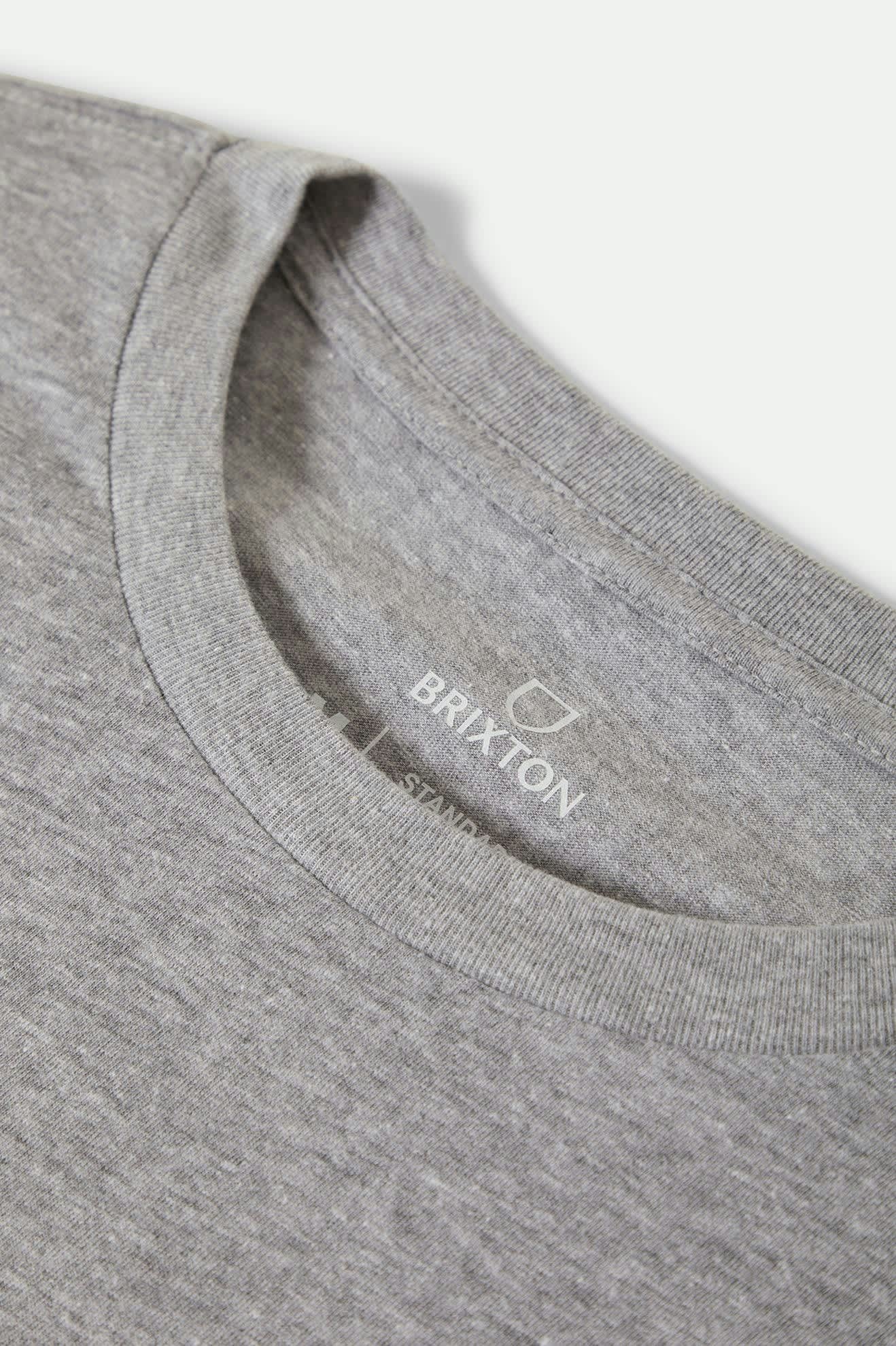 Men's Inwood S/S Standard T-Shirt in the color Heather Grey - Additional Laydown image