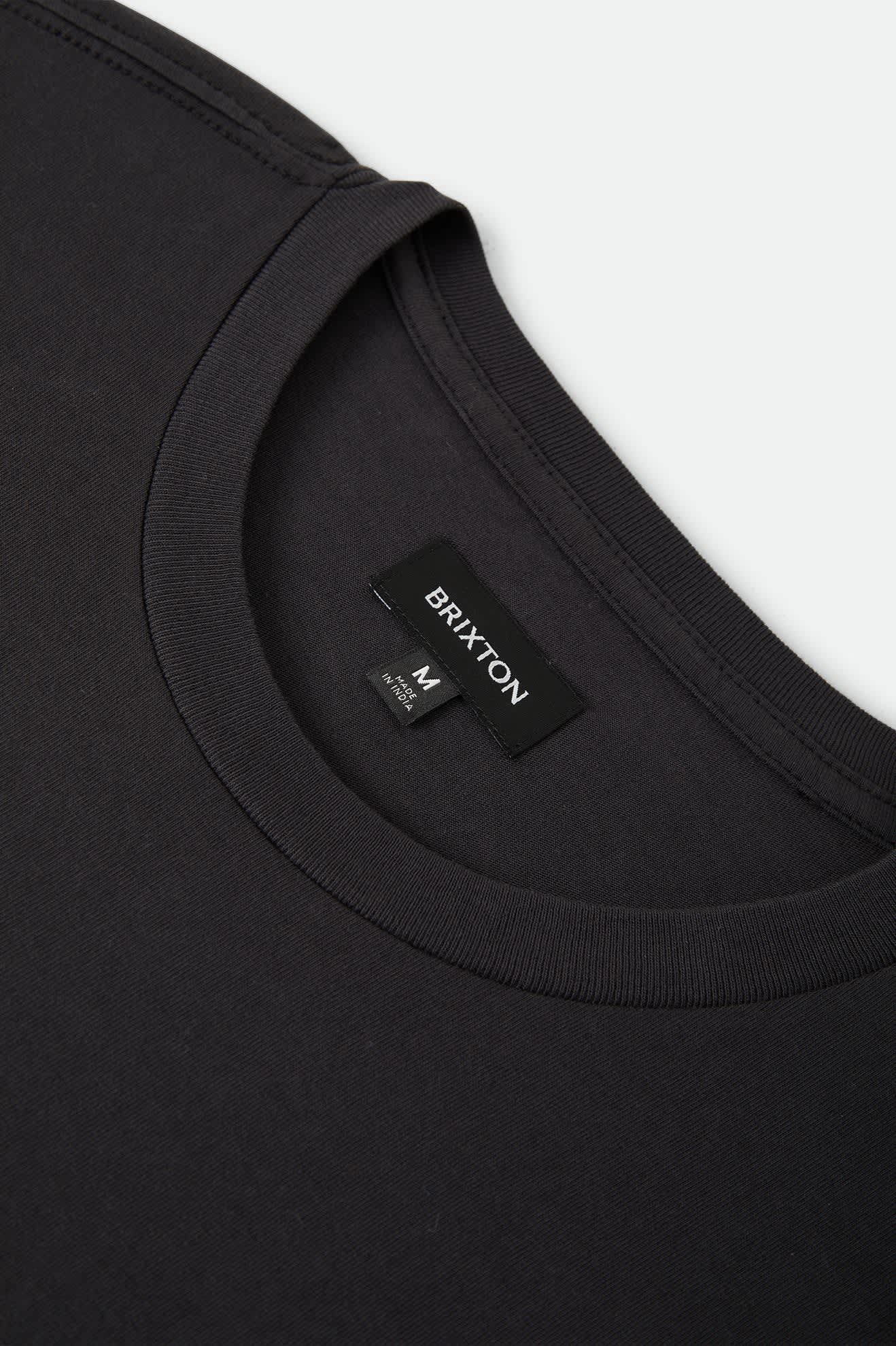 Men's Brixton Baseline Pocket T-Shirt in the color Black - Additional Laydown image