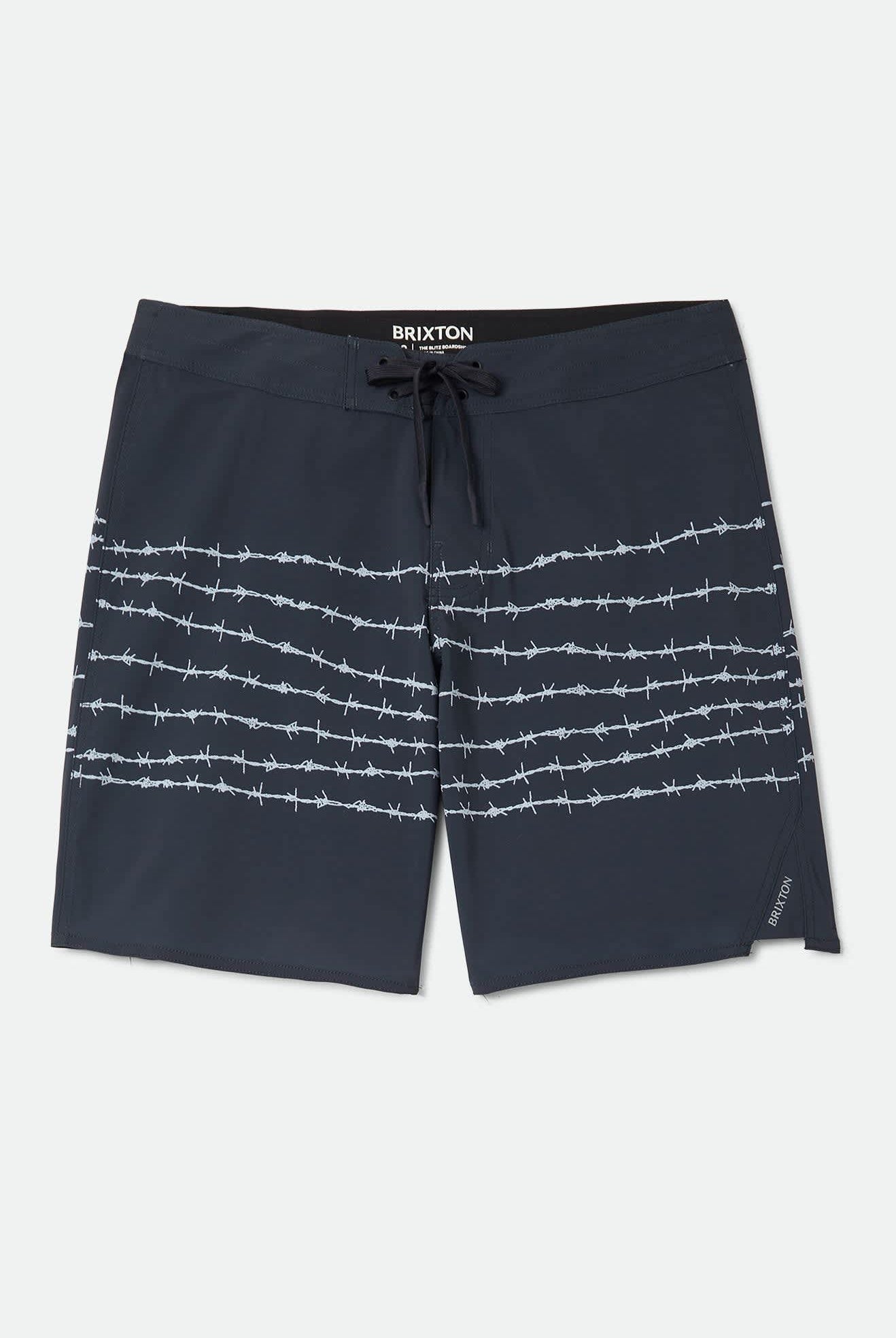 Men's Blitz Boardshort 19" in the color Black/Barb Wire - Front Product View