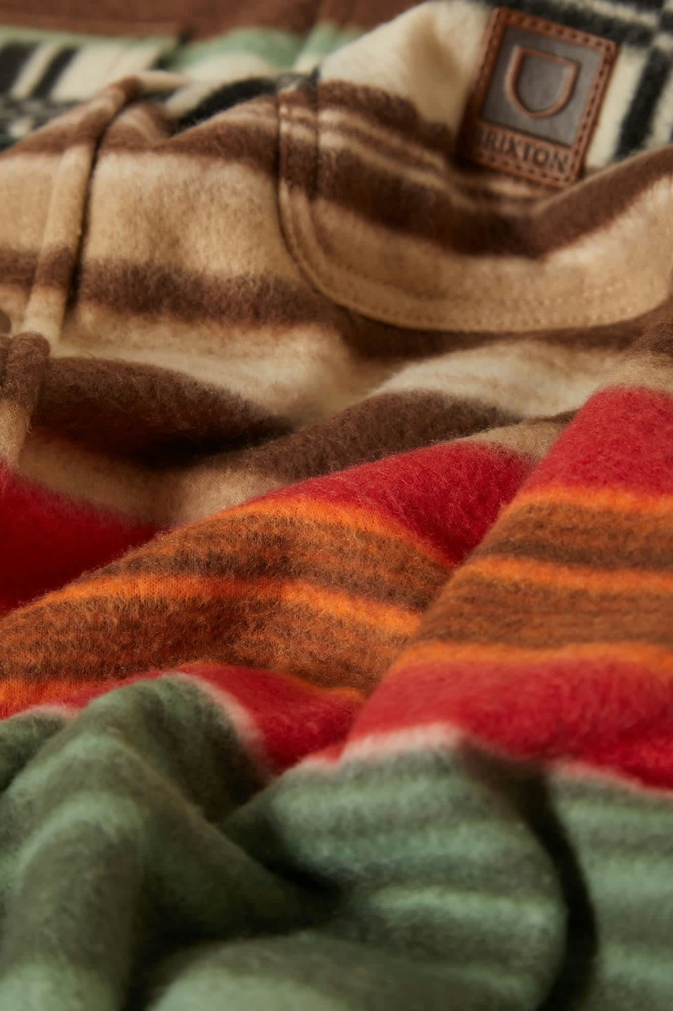 Men's Bowery Arctic Stretch Fleece in the color Multi Blanket Stripe - Additional Laydown image