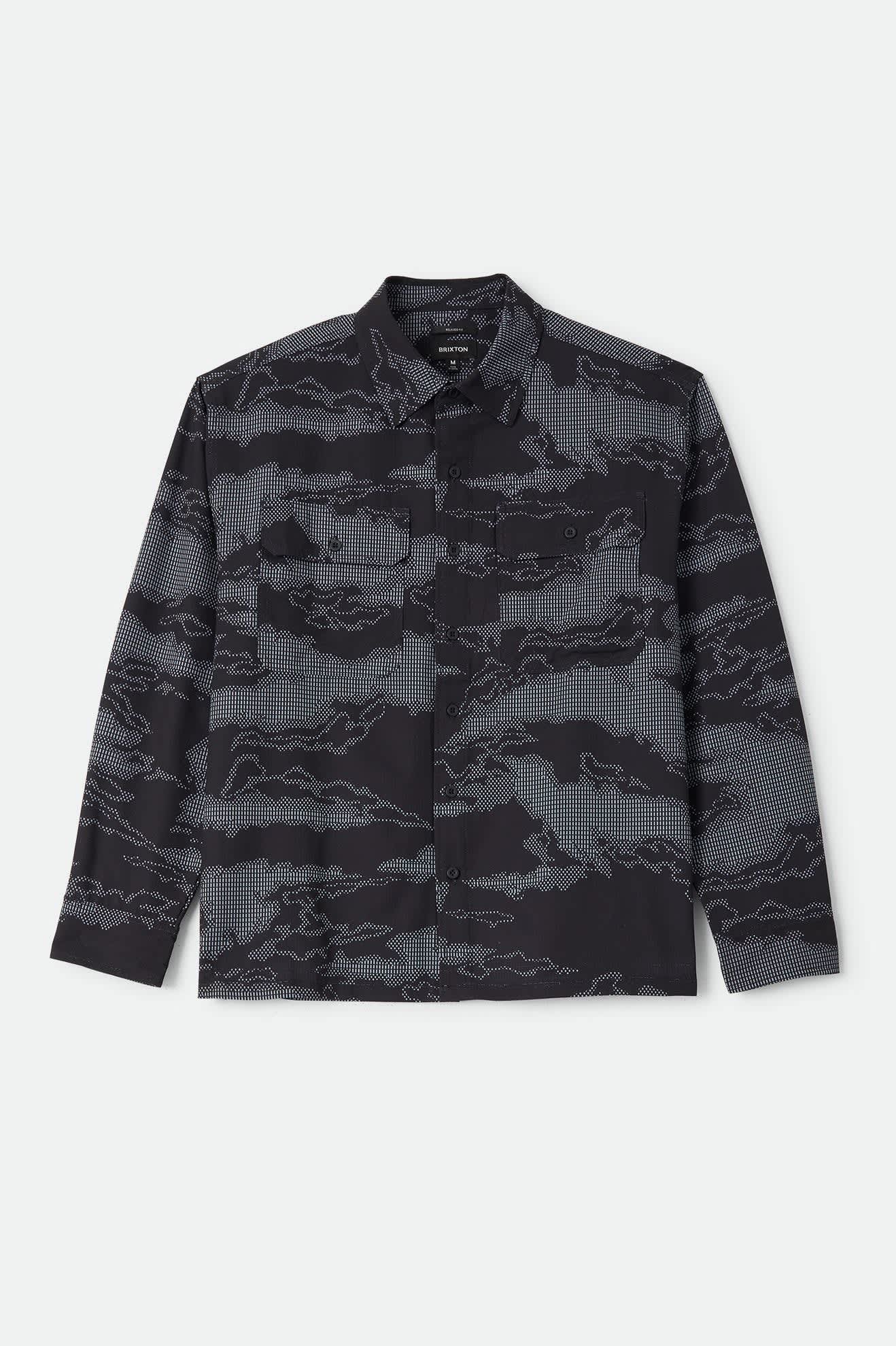 Men's Journey Lightweight Shirt in the color Black Camo - Front Product View
