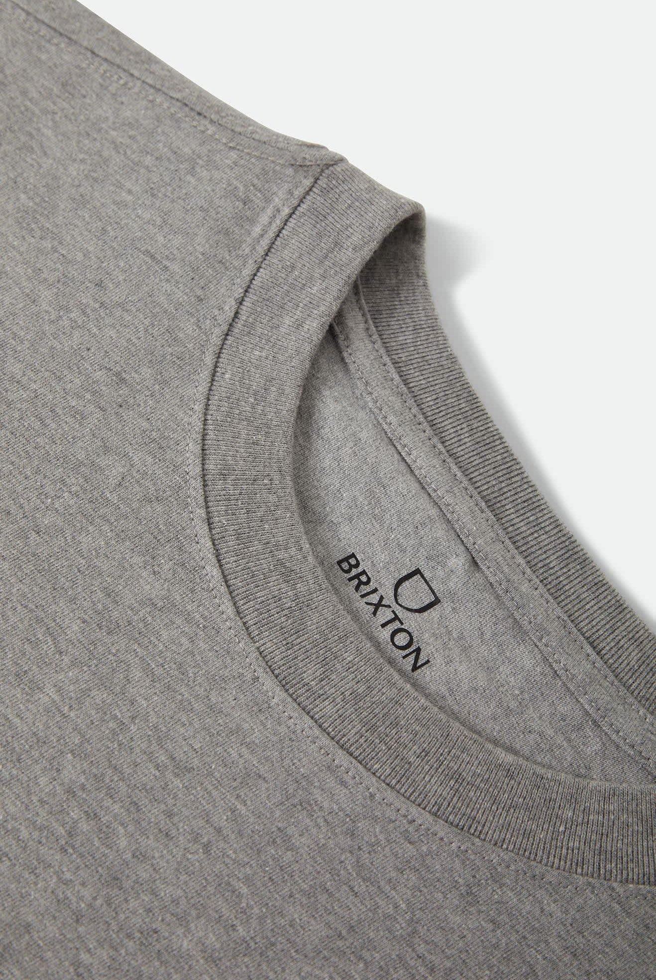 Women's Ranch Motor Court Boxy Crop Top in the color Heather Grey - Additional Laydown image