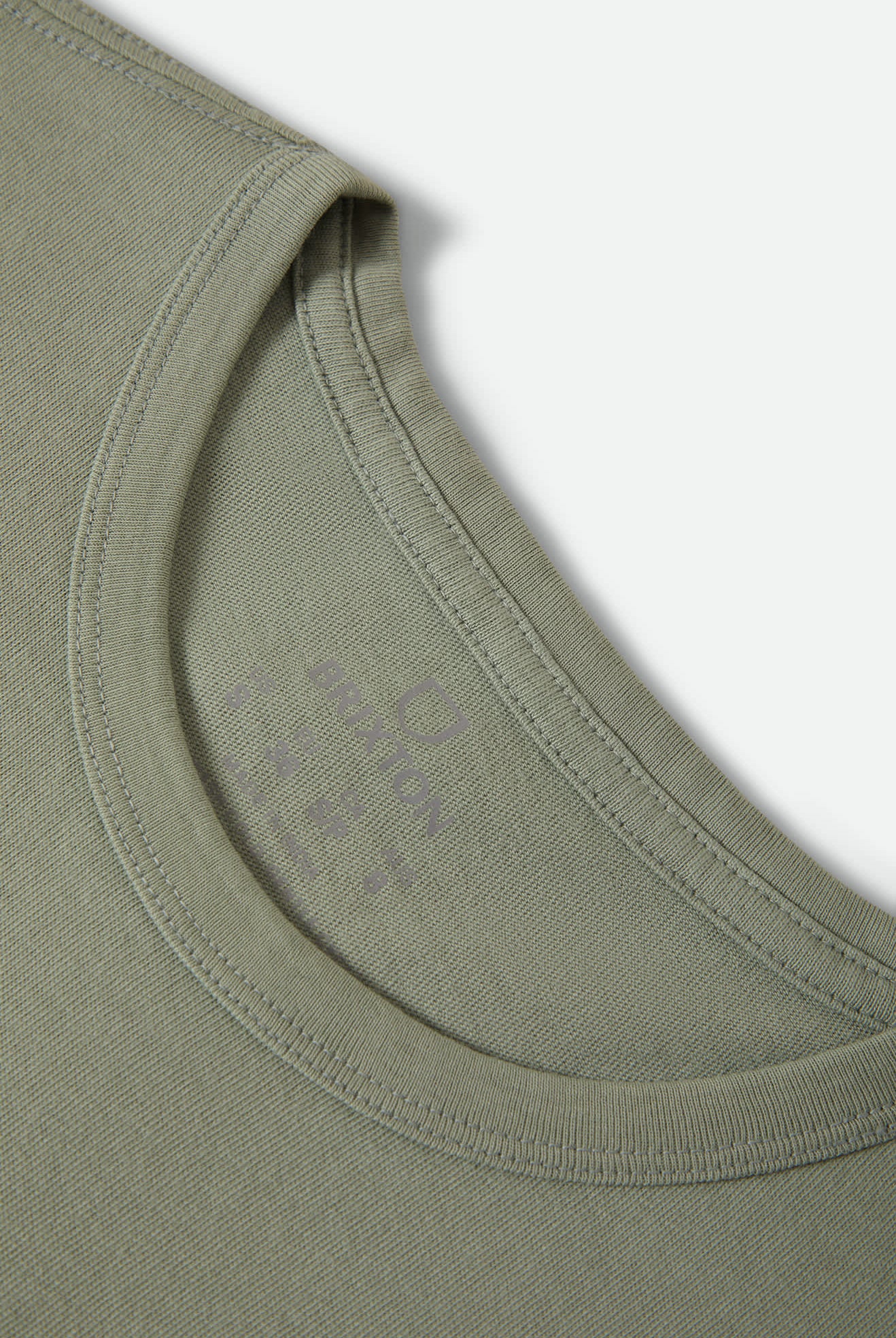 Women's Brixton Ranch Muscle Tank in the color Sage Green - Additional Laydown image