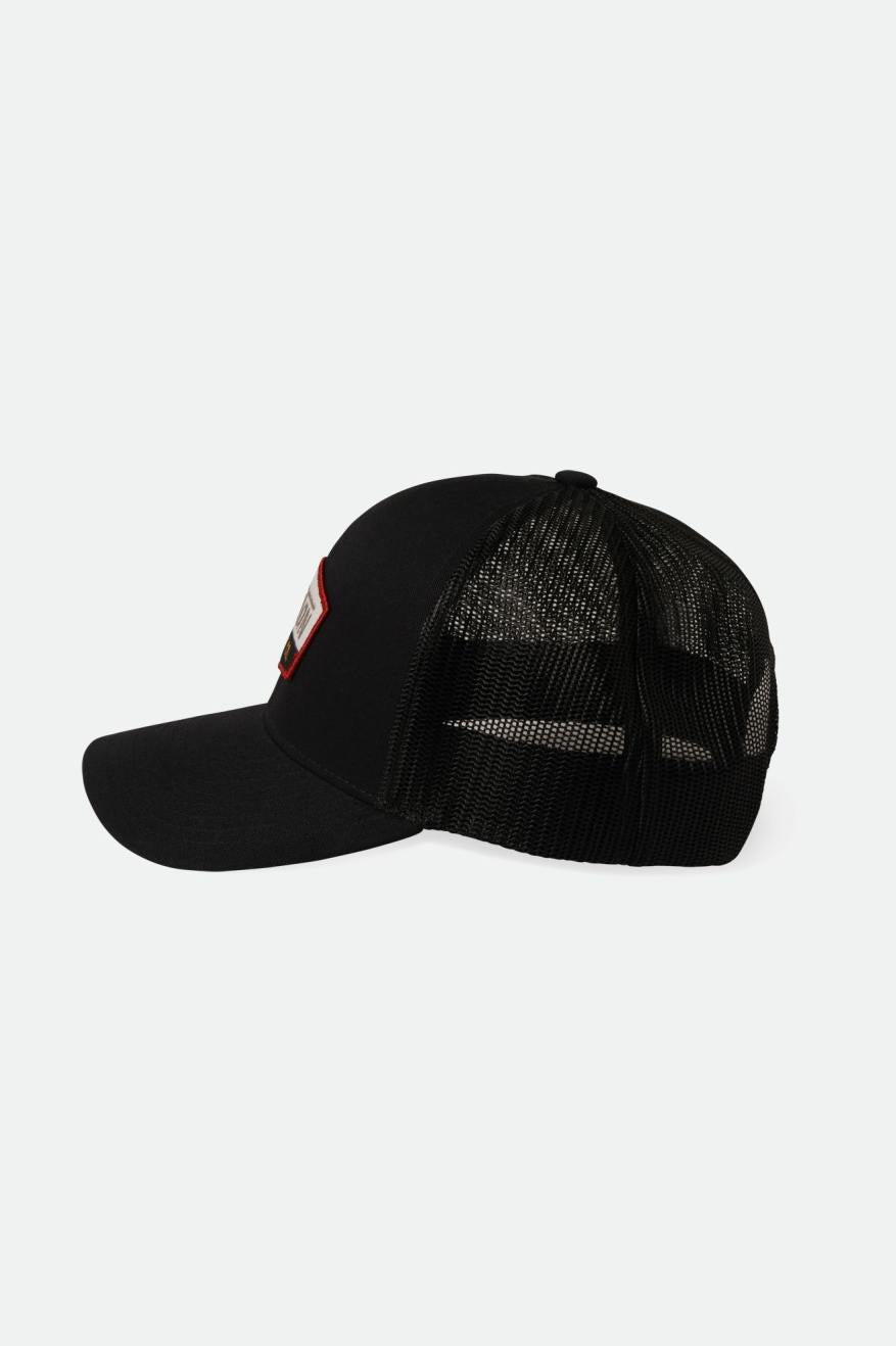 Extra Laydown Image 1 | Regal Netplus Trucker Hat - Black/Black