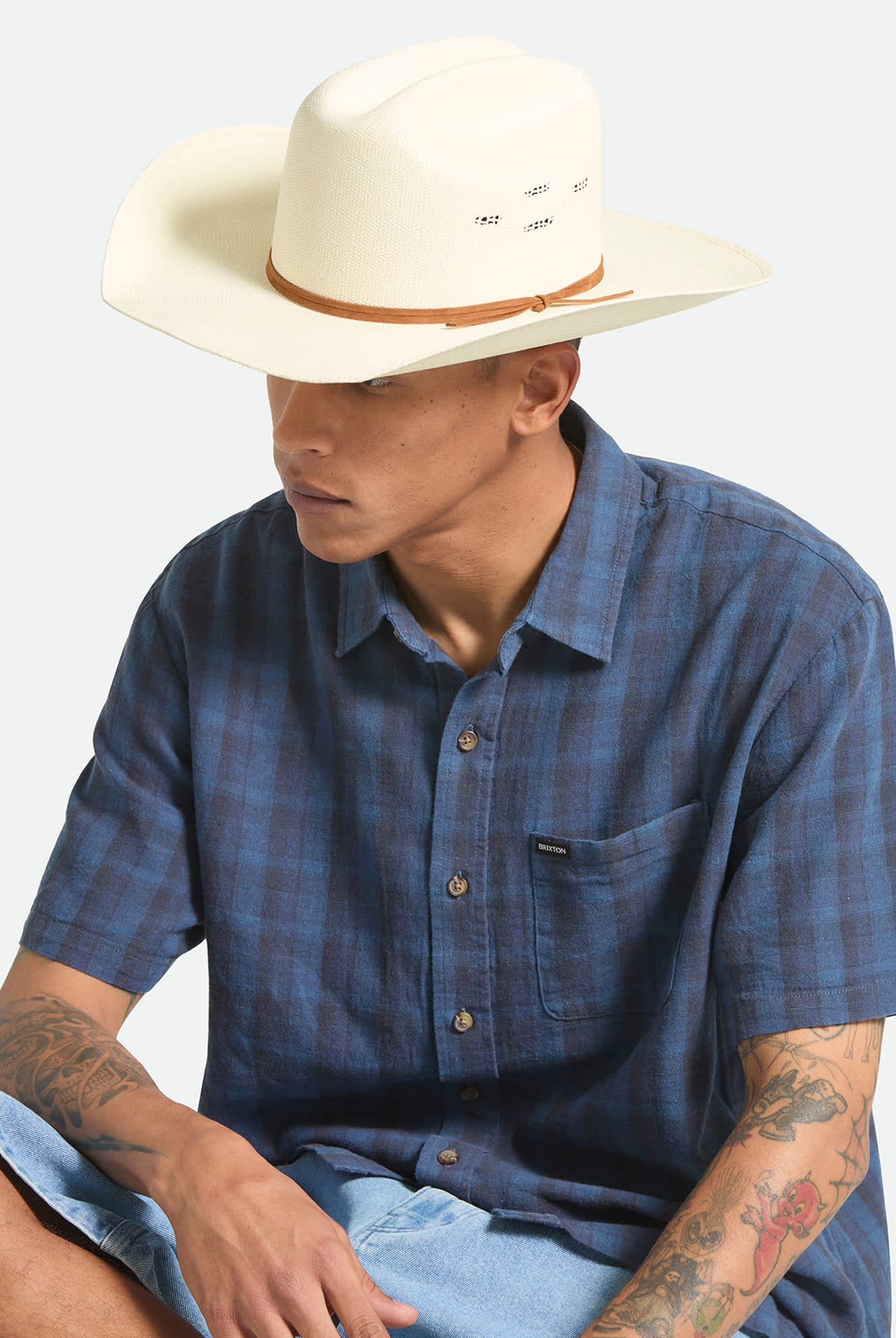 Unisex Laredo Straw Cowboy Hat in the color Bone - Additional Fit image
