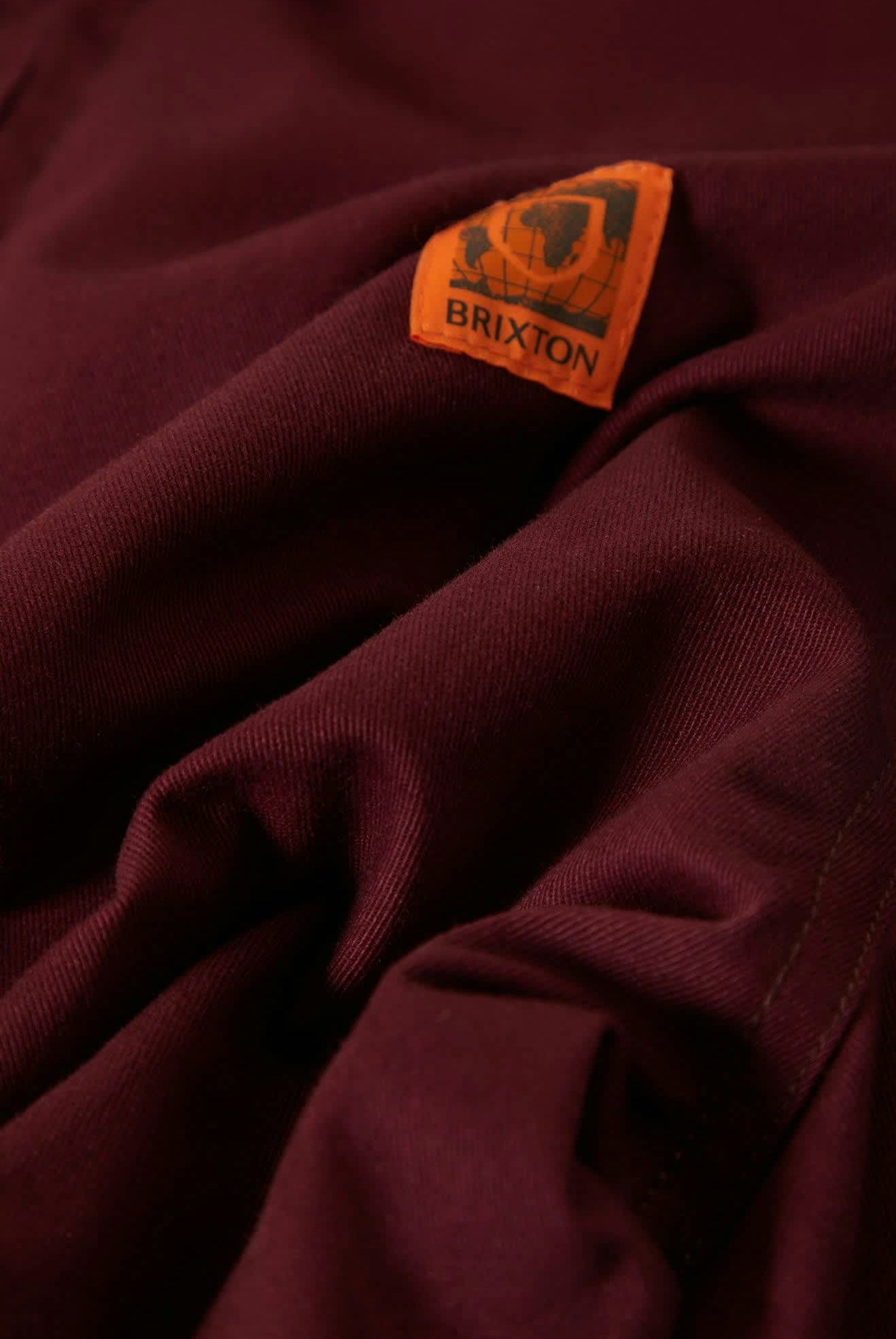 Men's Union Relaxed Harrington Jacket in the color Port - Additional Laydown image