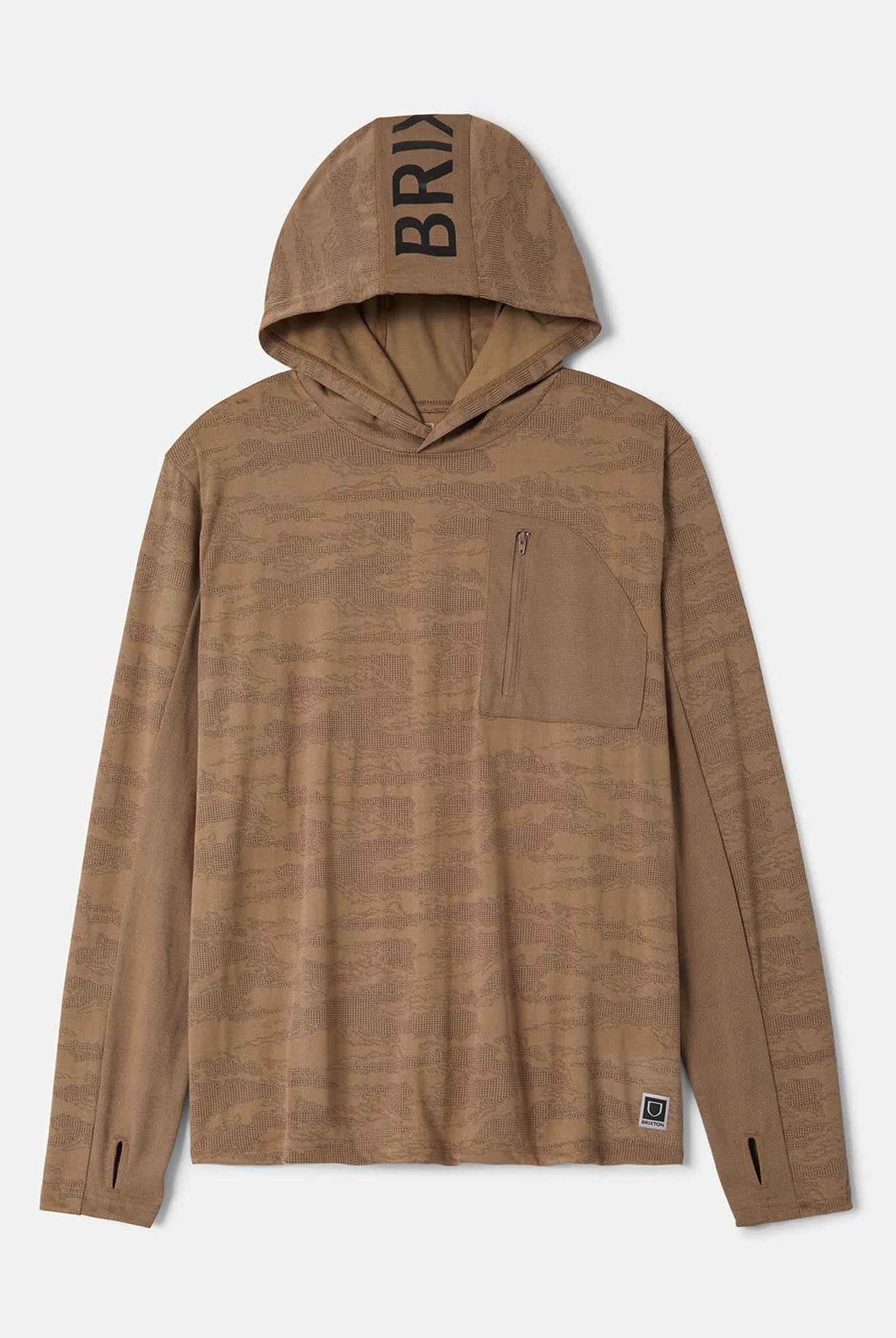 Men's Journey Long Sleeve Sun Hoodie in the color Desert Tiger Camo - Front Product View