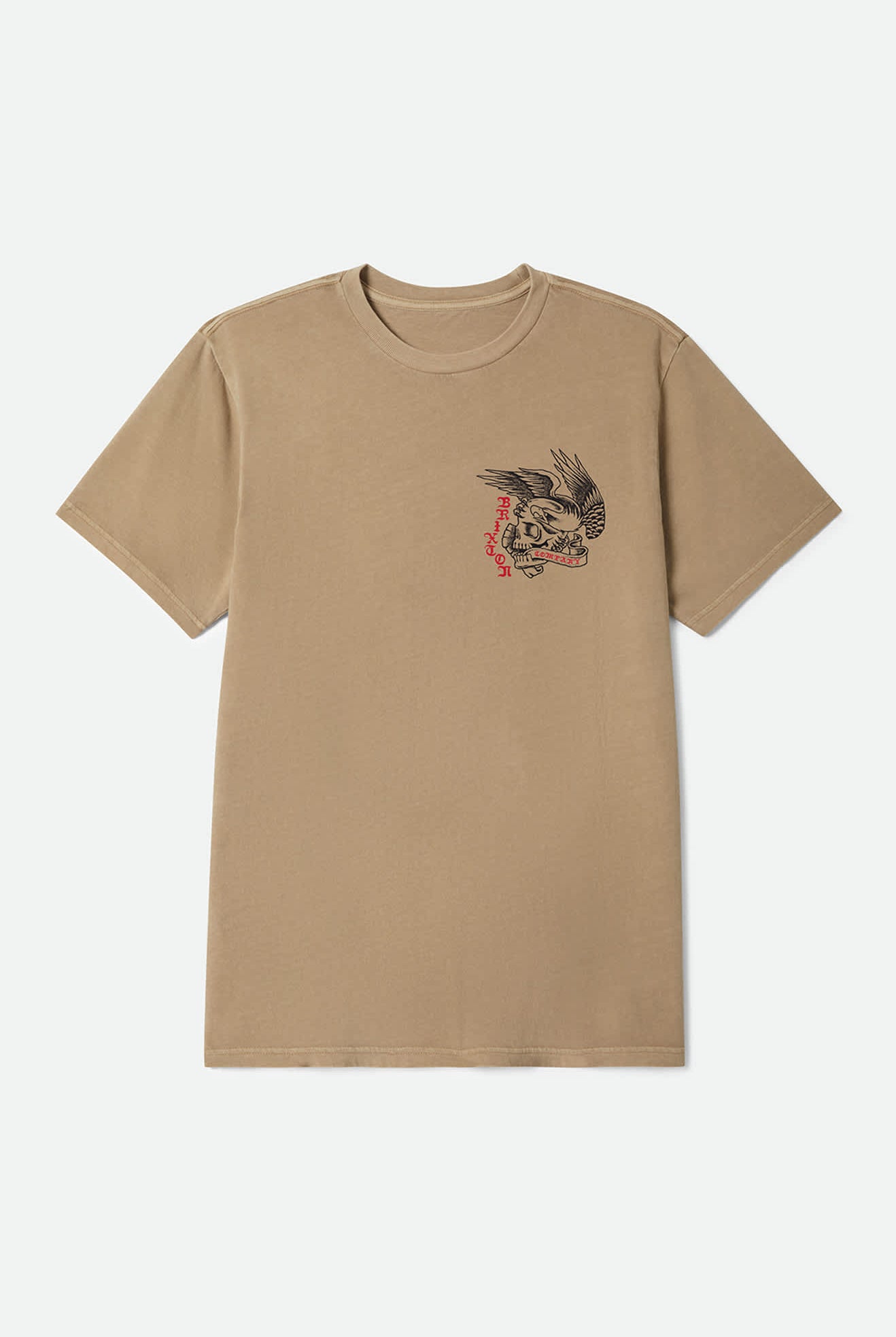 Men's Wolcott Short Sleeve Standard T-Shirt in the color Timeless Taupe Worn Wash - Front Product View
