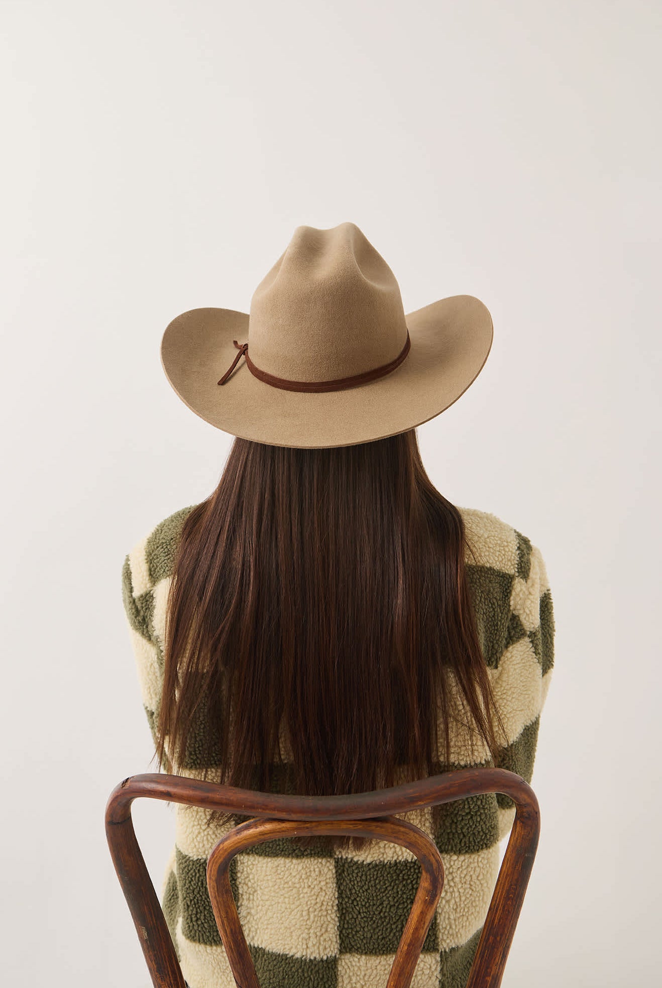 Unisex Laredo Cowboy Hat in the color Khaki - Women's Back View