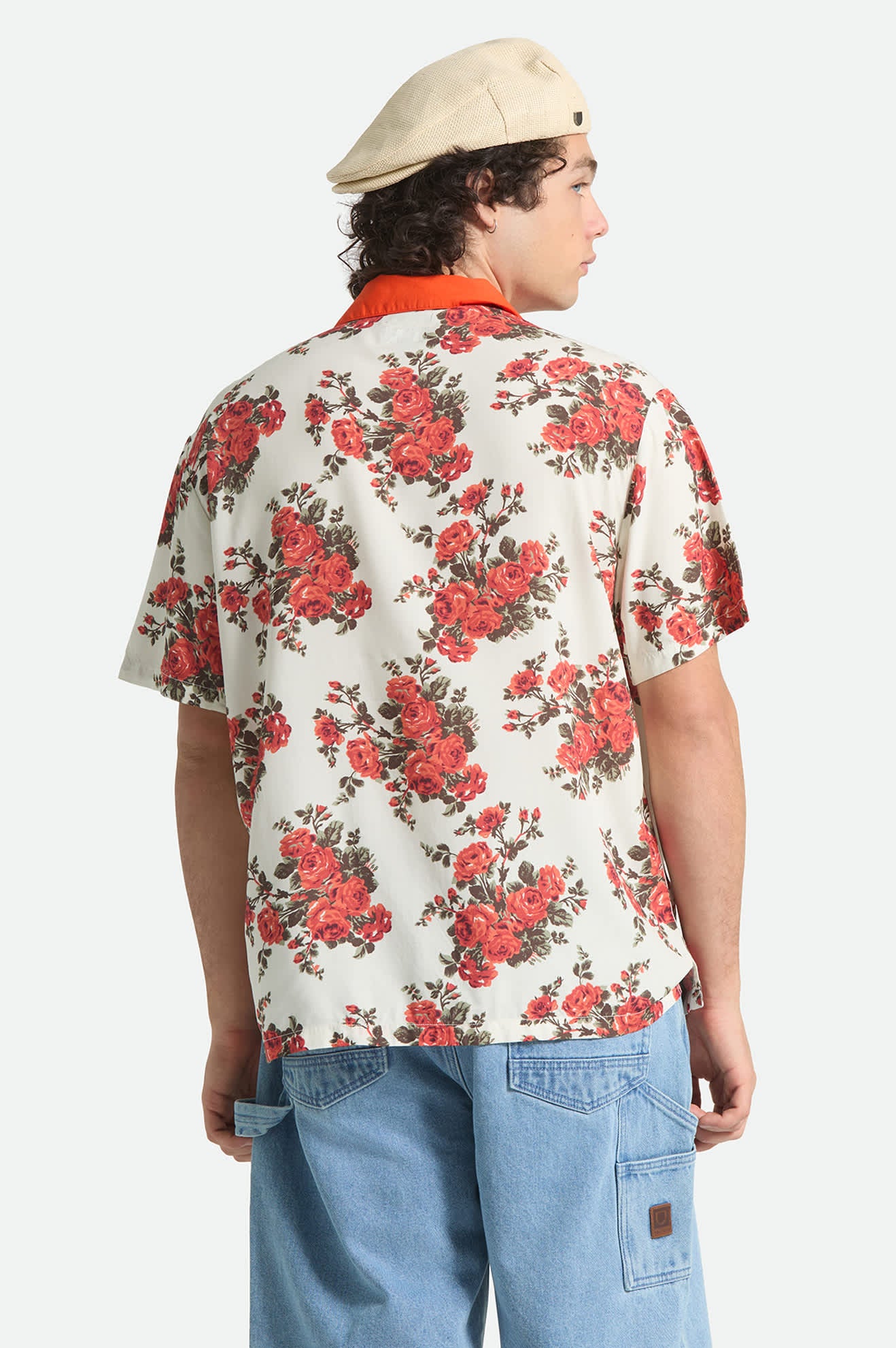 Men's Lafayette Short Sleeve Shirt in the color Rose Bud - Men's Back View