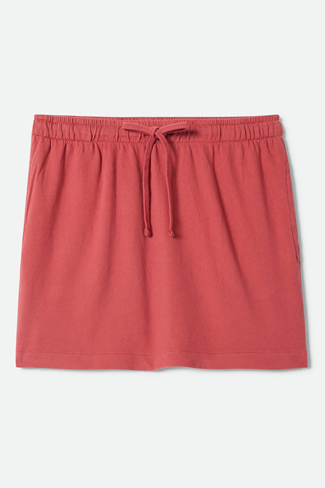 Women's Carefree Organic Garment Dye Lounge Skirt in the color Robust Red - Front Product View