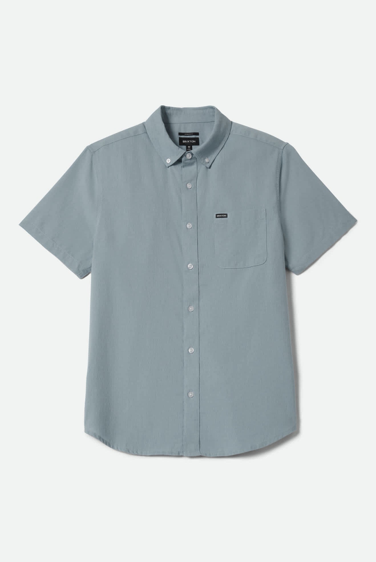 Men's Sanford Oxford Short Sleeve Shirt in the color Blue Aura - Front Product View
