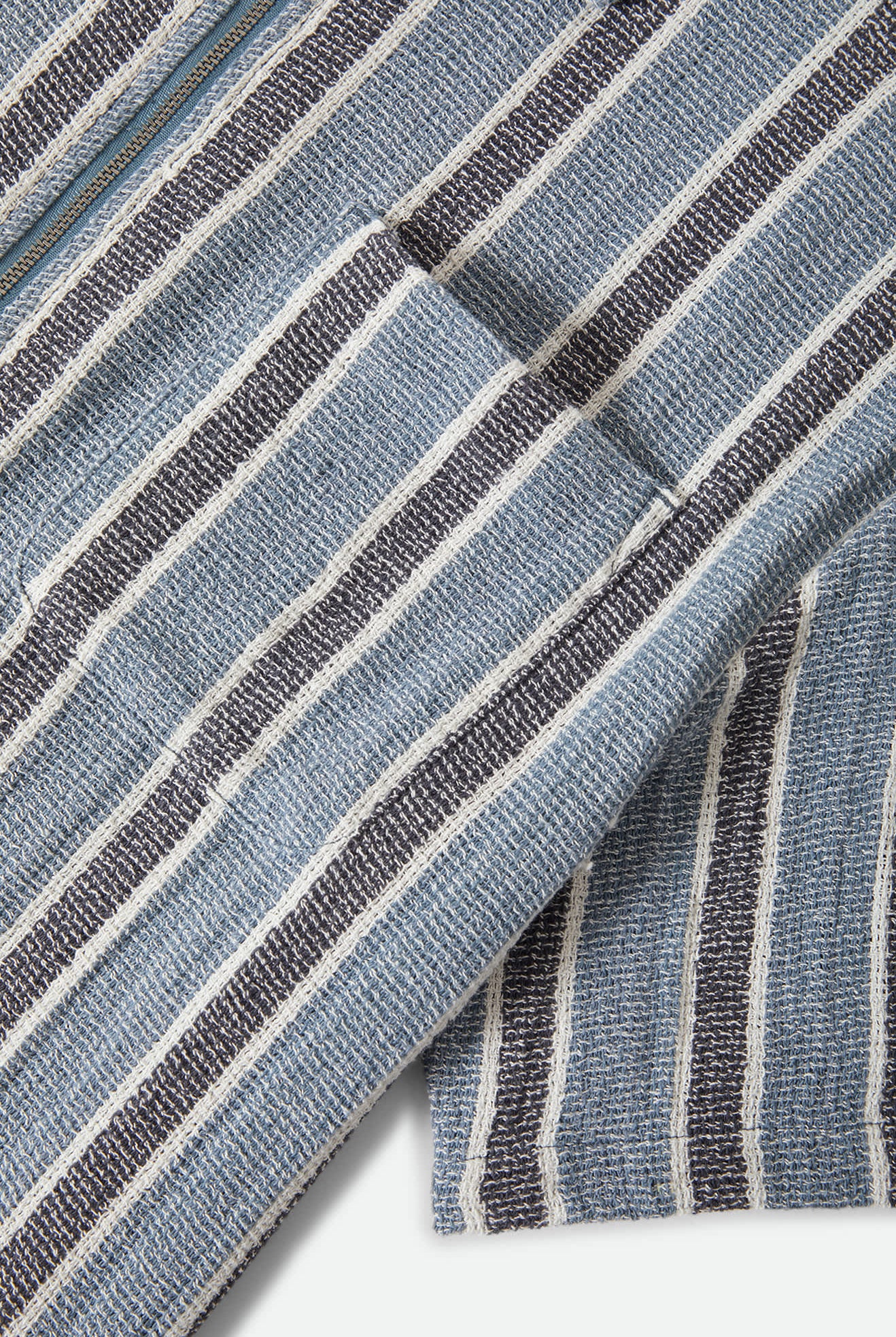 Men's The Dexter Textured Stripe Short Sleeve Shirt in the color Black/Dusty Blue - Additional Laydown image