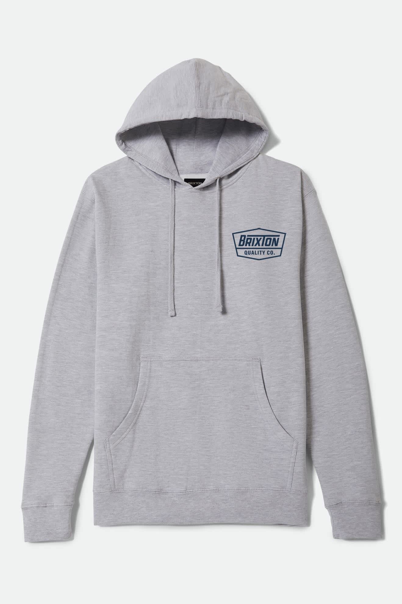 Men's Regal Hoodie in the color Heather Gunmetal/Dark Navy - Front Product View