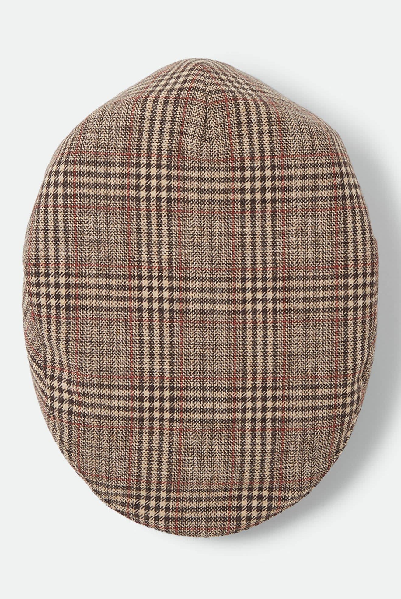 Unisex Hooligan Flat Cap in the color Brown/Tan/Red Plaid - Additional Laydown image