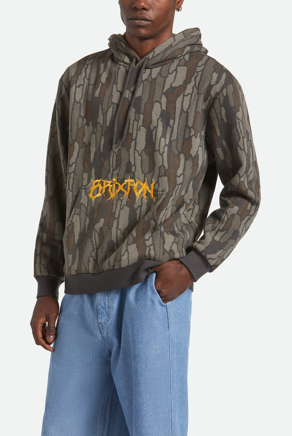 Men's Void Hunter Hoodie in the color Bark Camo - Men's Front View