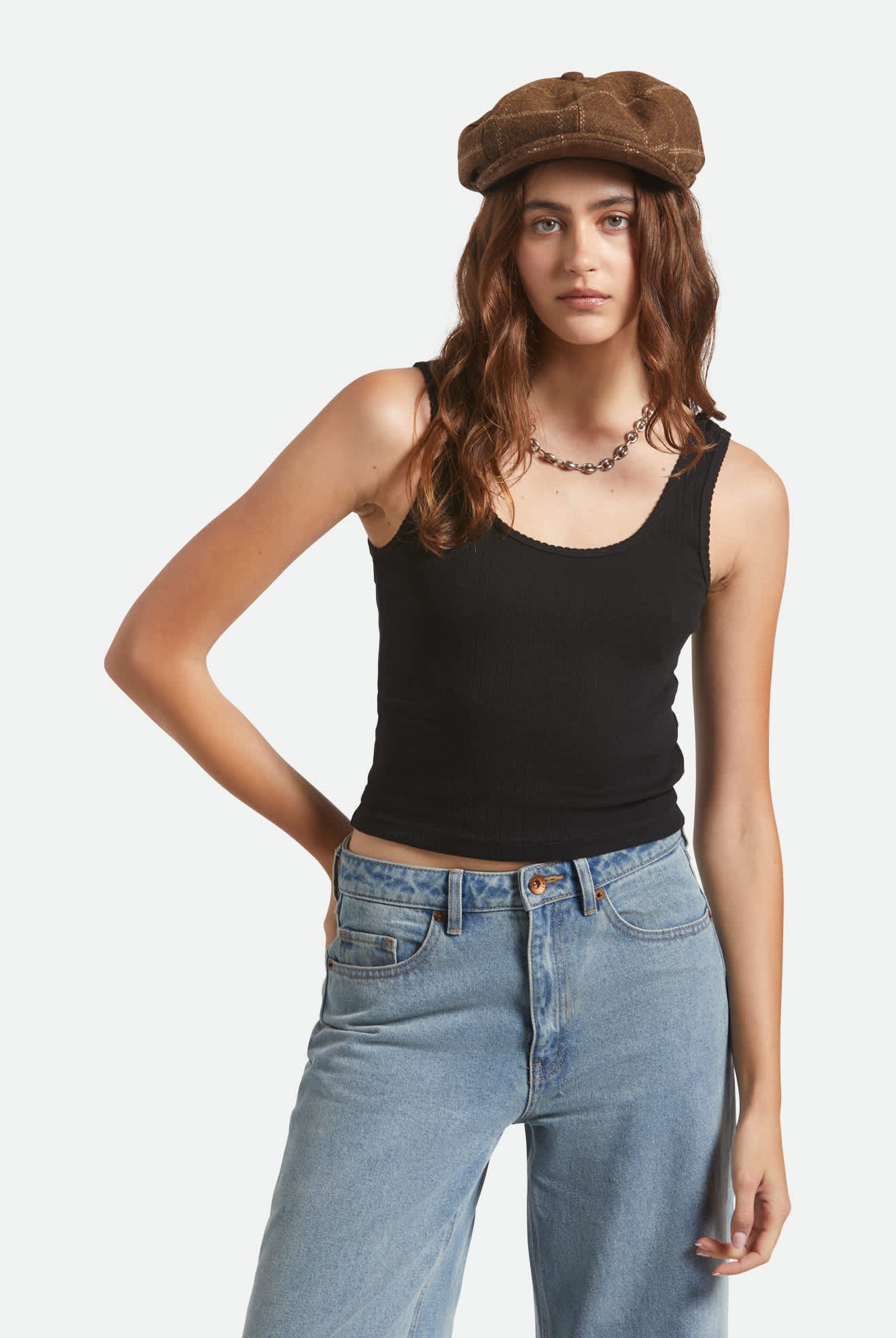 Unisex Brood Baggy Snap Cap in the color Copper/Tan - Women's Front View