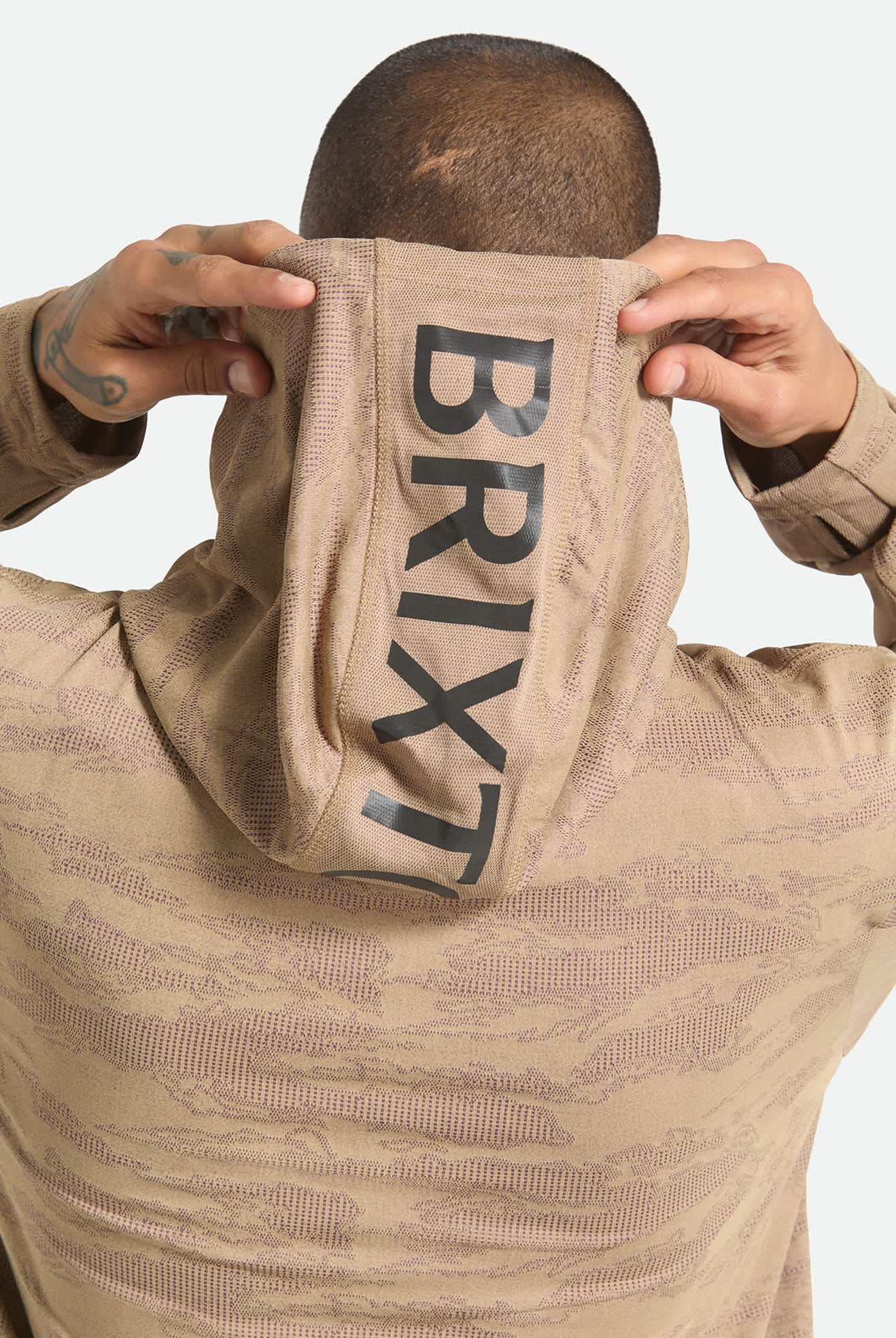 Men's Journey Long Sleeve Sun Hoodie in the color Desert Tiger Camo - Additional Fit image