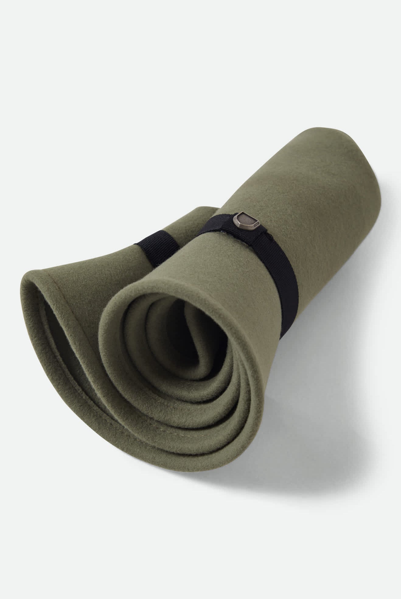 Unisex Messer Packable Fedora in the color Olive Surplus/Black - Additional Laydown image