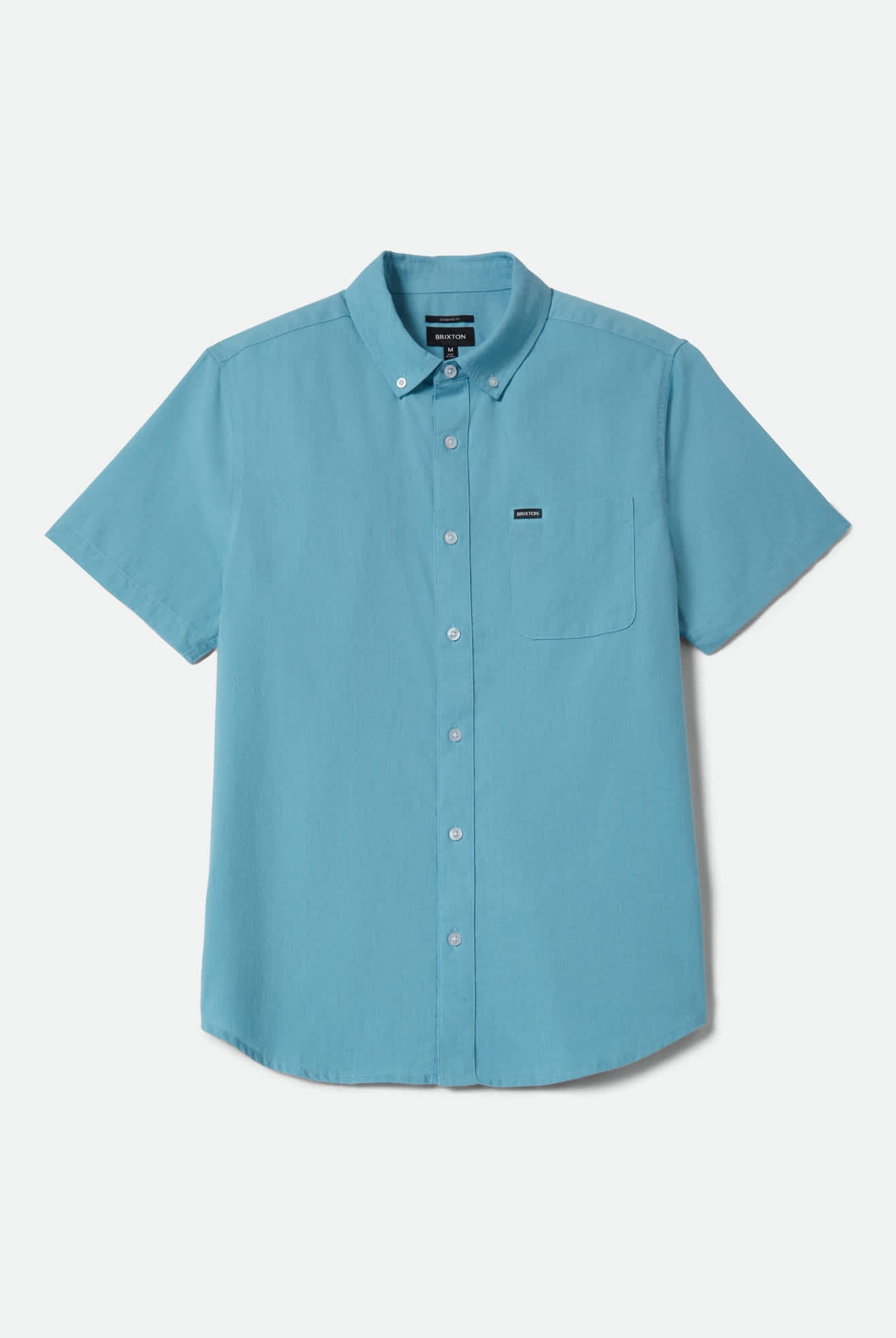 Men's Sanford Oxford Short Sleeve Shirt in the color Blue Aura - Front Product View