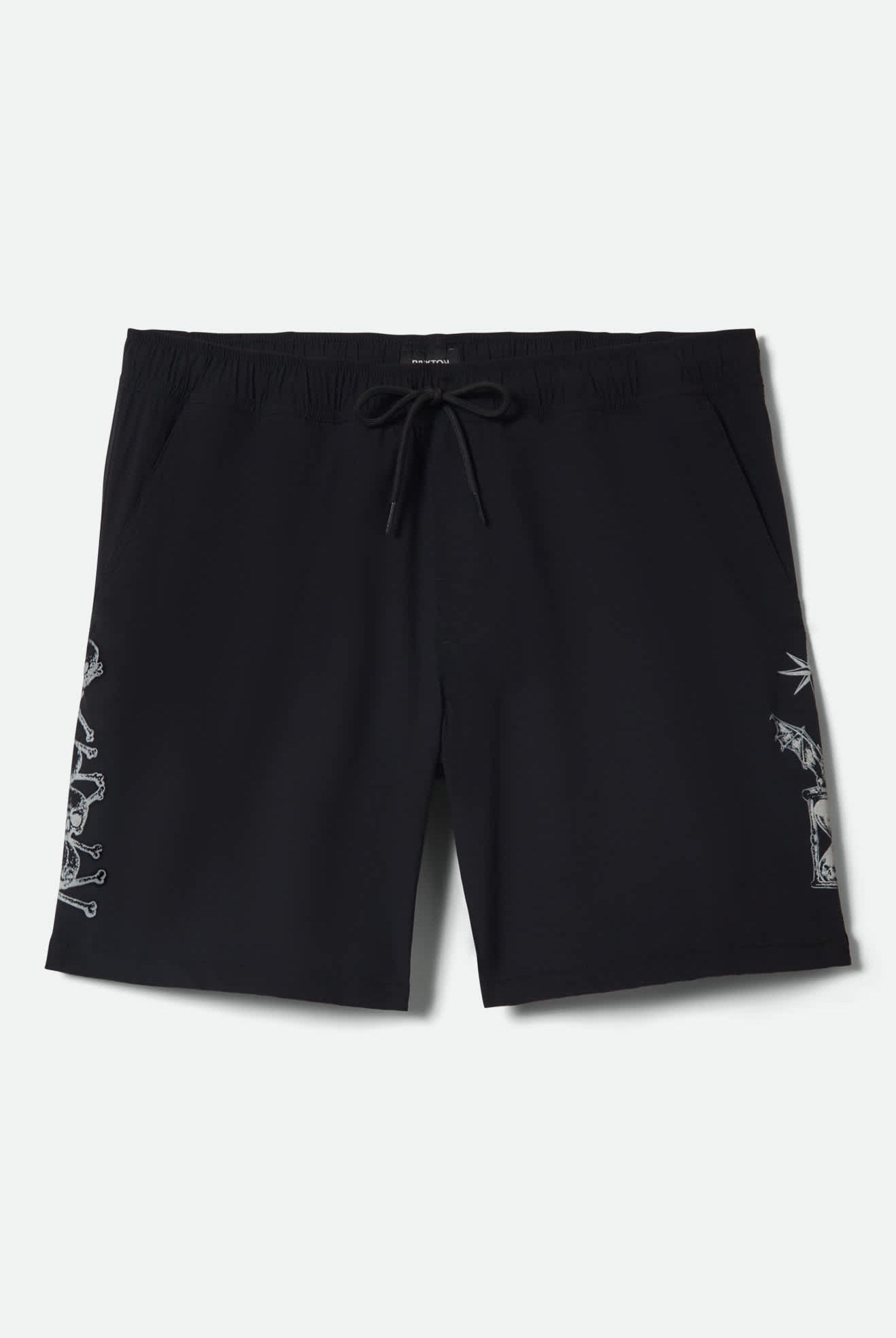 Men's Everyday Stretch Hybrid Short 7" in the color Black/White - Front Product View