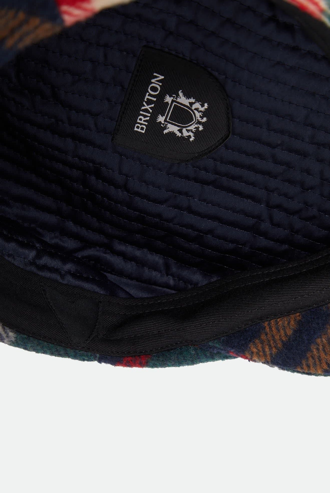 Unisex Hooligan Flat Cap in the color Navy/Green/Red/Cream - Additional Laydown image